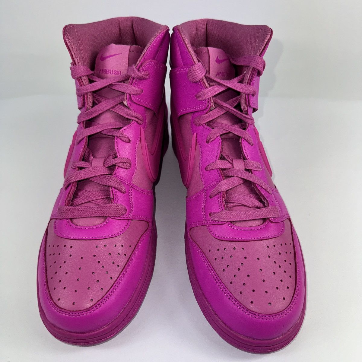 Nike NIKE DUNK HIGH TOP AMBUSH ACTIVE FUCHSIA SNEAKERS Size US 11 / EU 44 - 2 Thumbnail