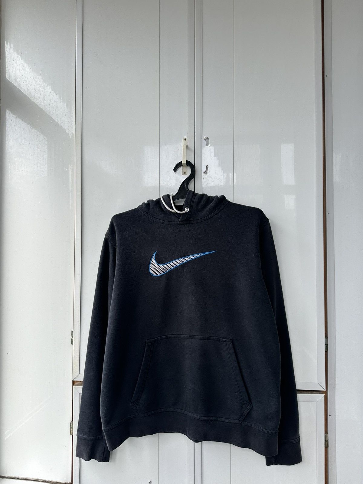 Nike Vintage Nike Hoodie Blue Swoosh Size US L / EU 52-54 / 3 - 3 Thumbnail