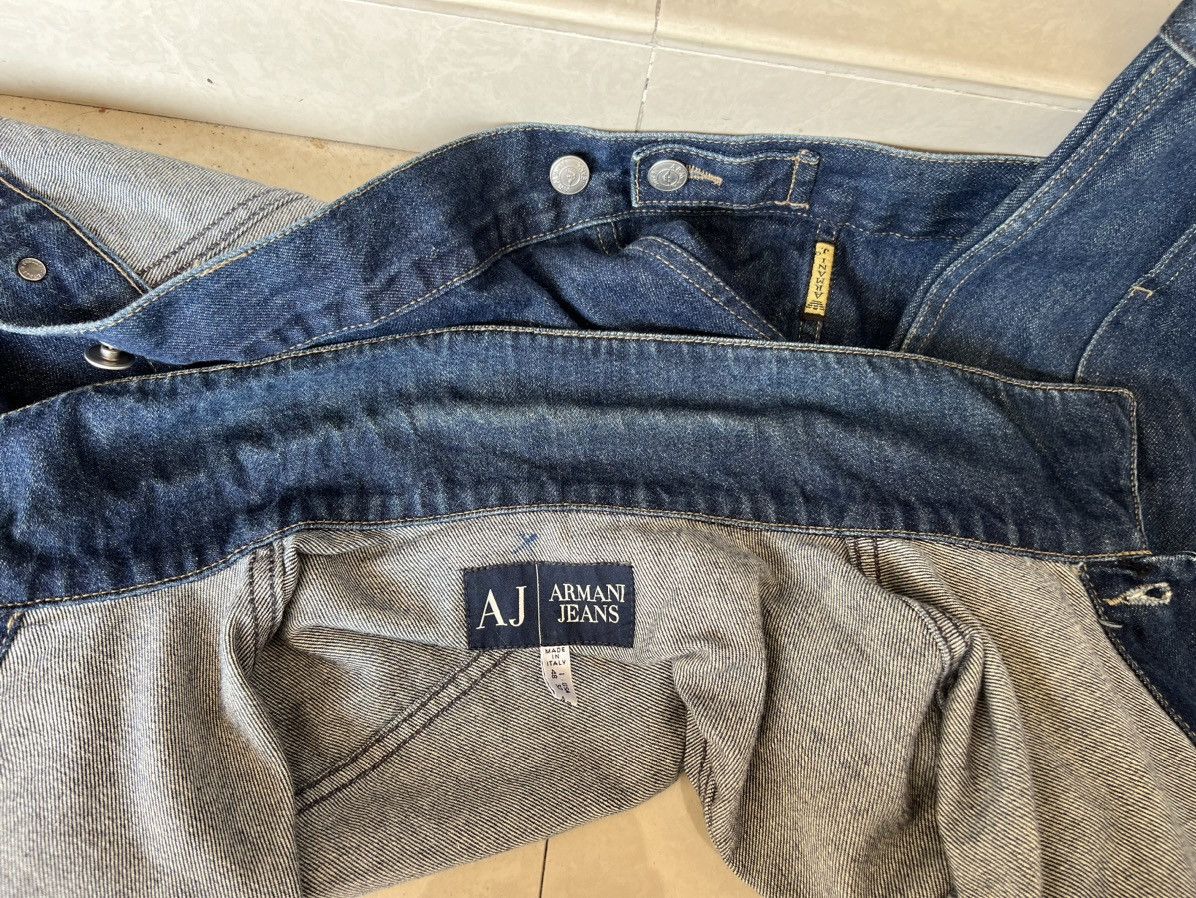 Armani AJ Armani Jeans Indigo 002 Series Denim Trucker Jacket Size US M / EU 48-50 / 2 - 23 Thumbnail