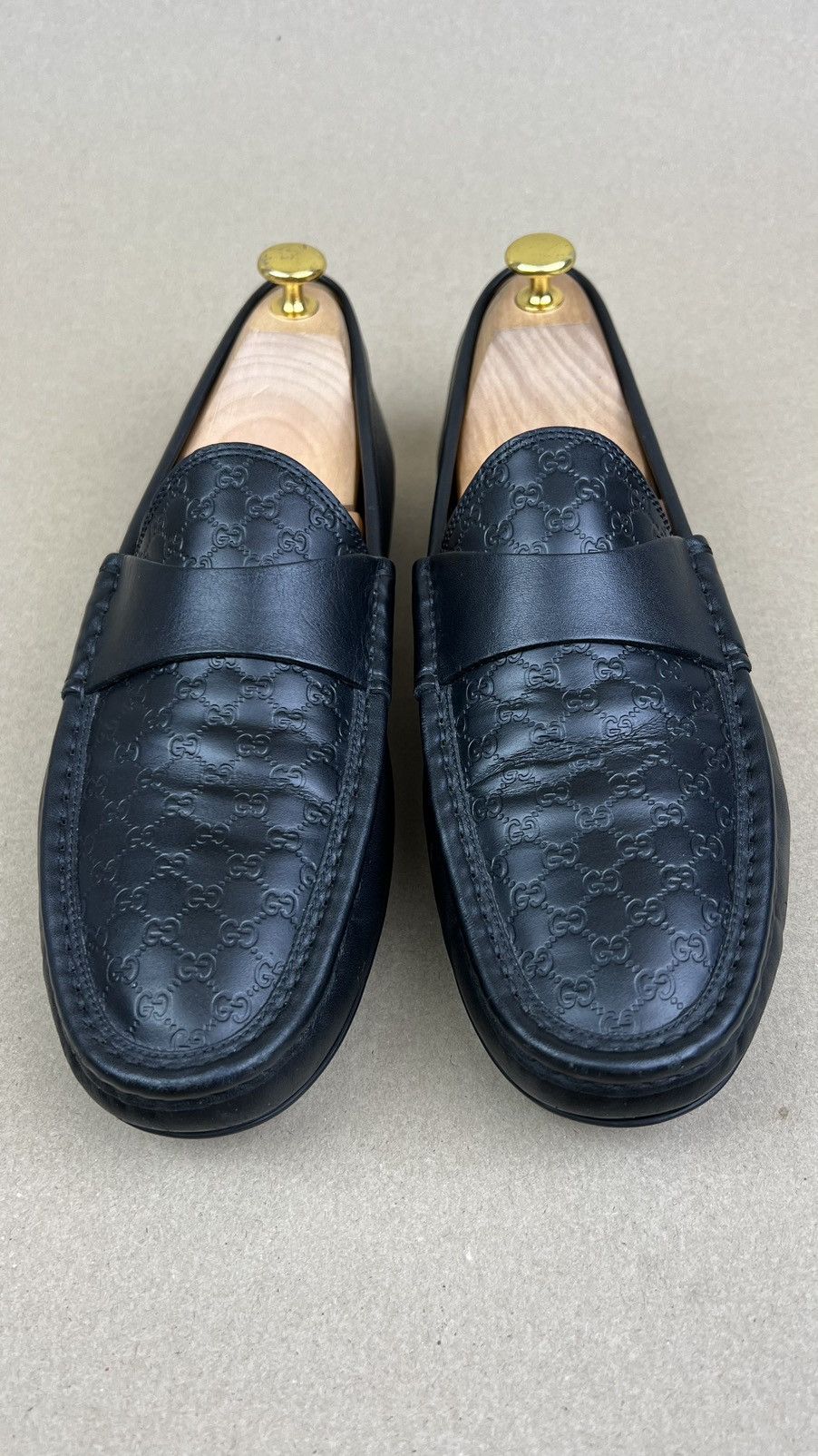 Gucci GUCCI Loafers Leather Moccasins Drivers Shoes GG Monogram Size US 10 / EU 43 - 5 Thumbnail