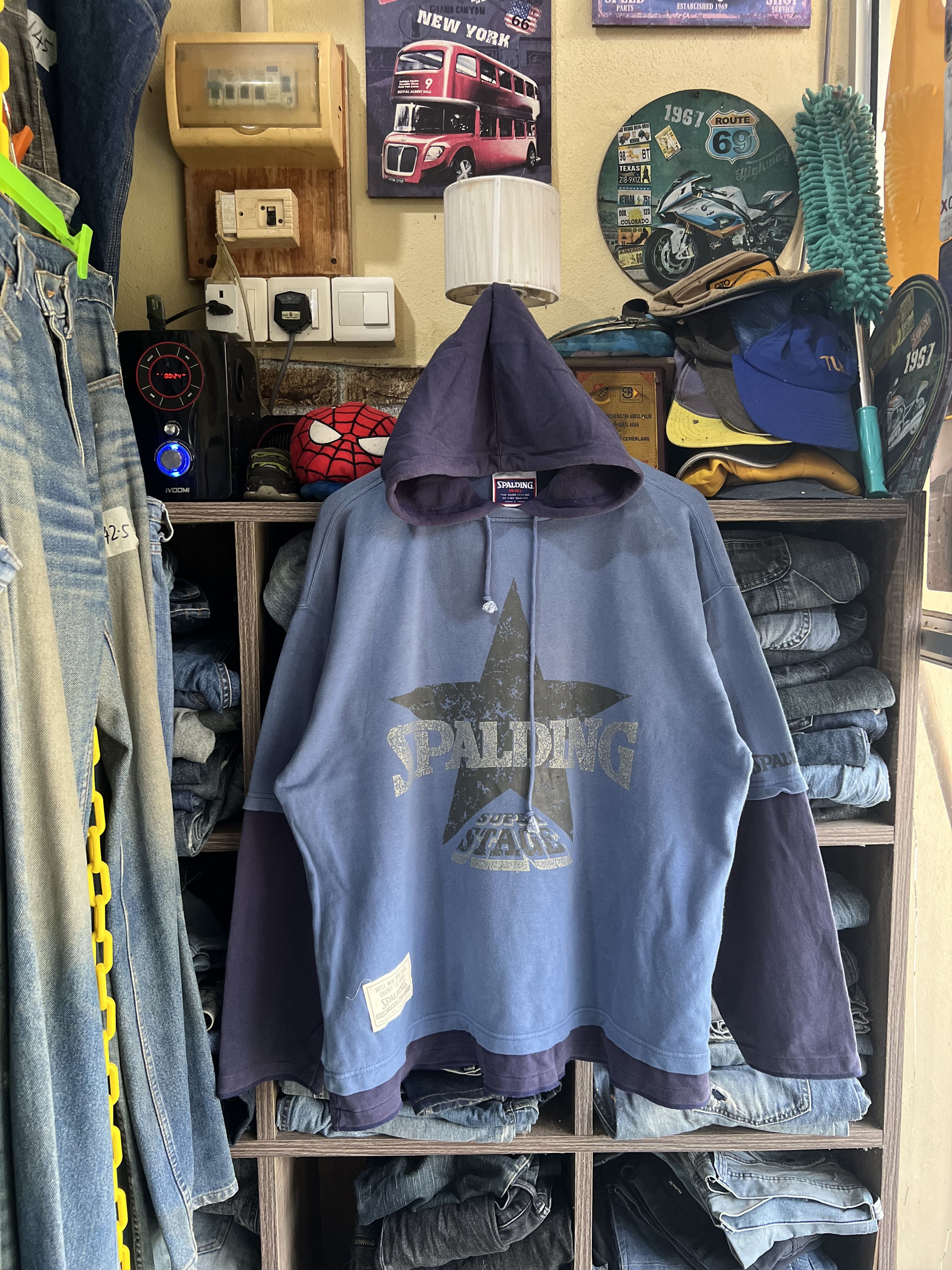 Spalding 🔥Vintage Spalding Super Stage Hoodie Size US L / EU 52-54 / 3 - 16 Thumbnail