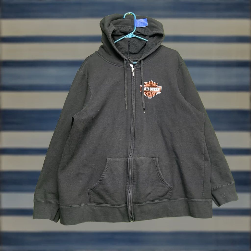Harley Davidson VINTAGE Harley-Davidson Hoodie Mens XL Full Zip Up Biker HD Riding y2k Womens 1X Size XL / US 12-14 / IT 48-50 - 1 Thumbnail