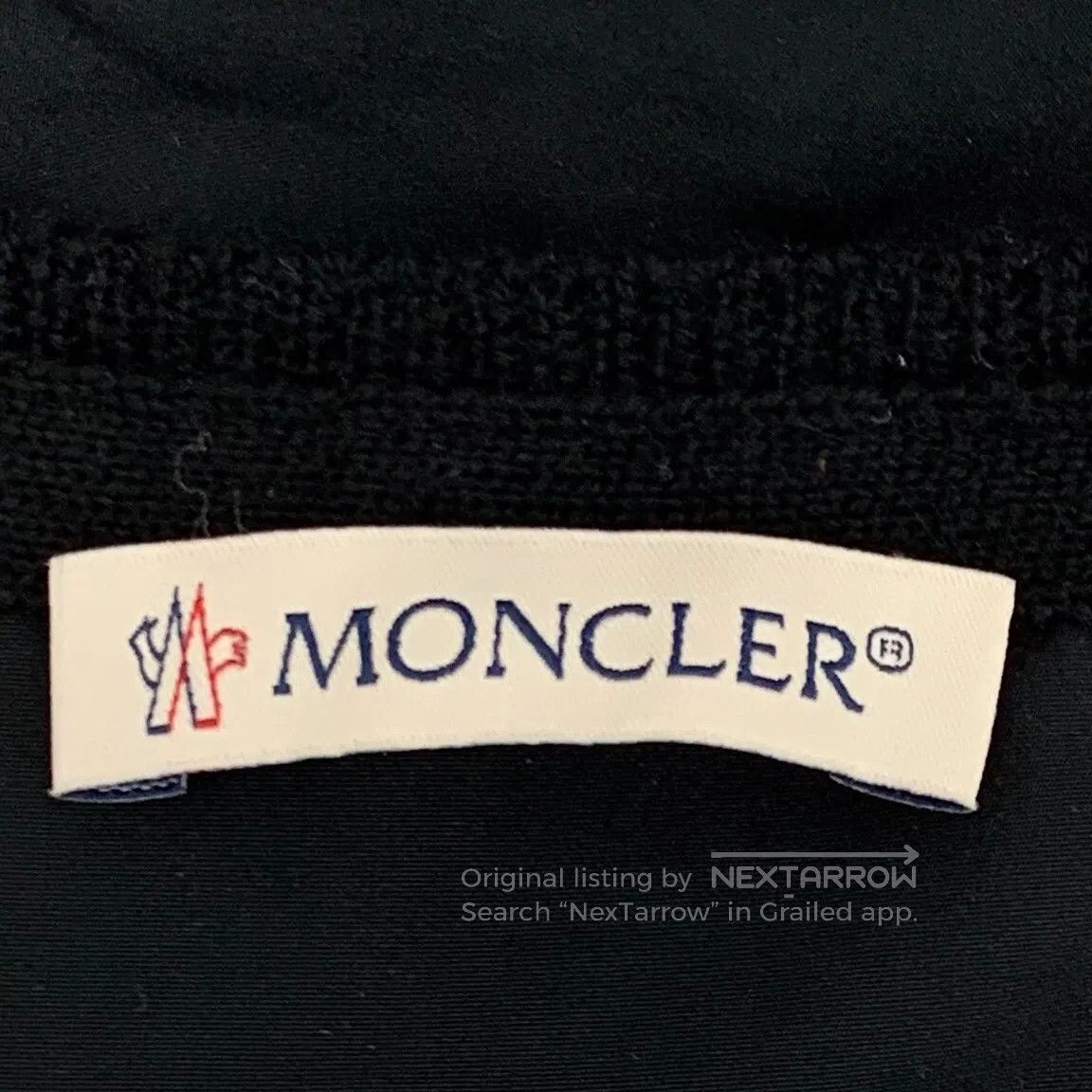 Moncler Moncler Black logo applique wool long-sleeve sweatshirt| Size US M / EU 48-50 / 2 - 6 Thumbnail