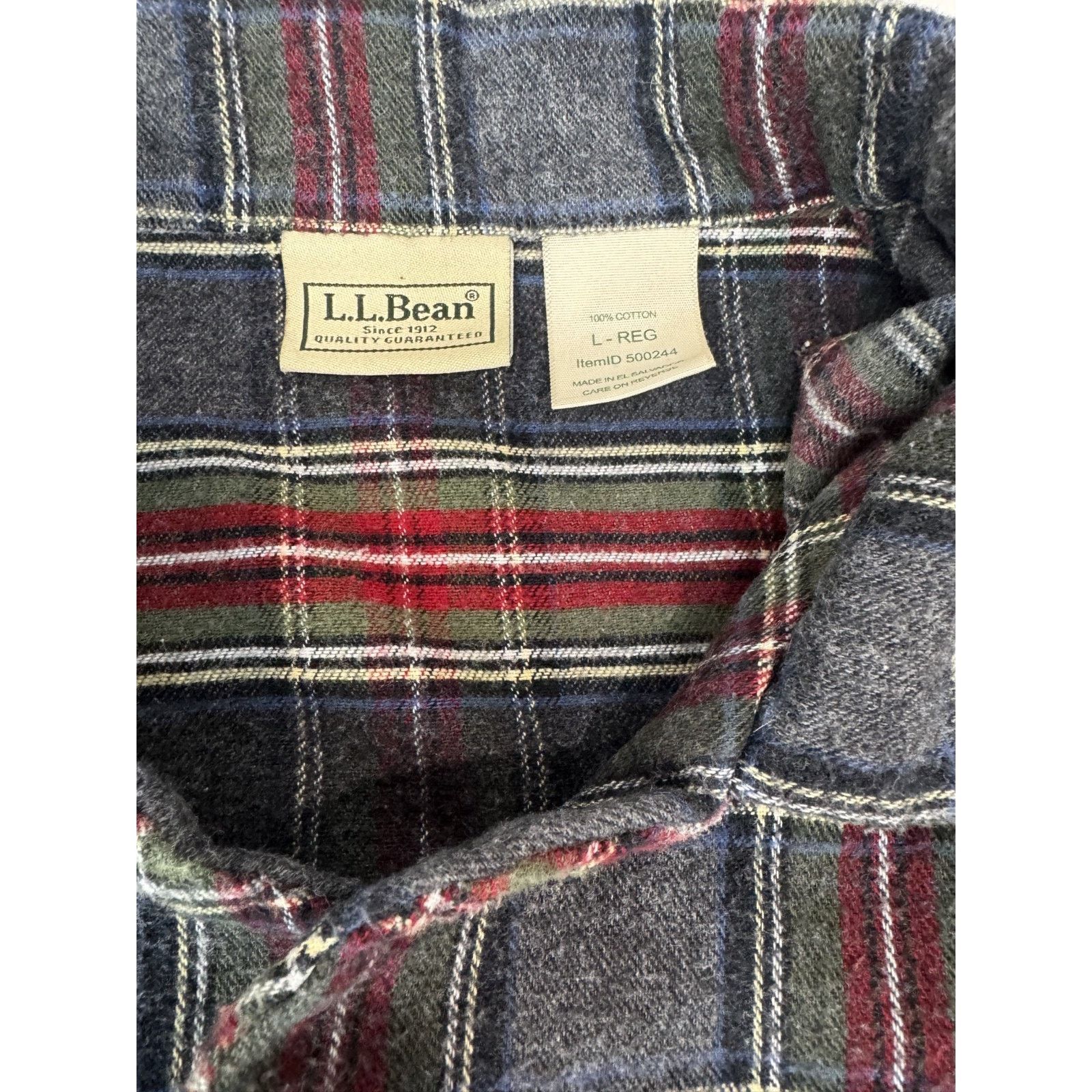 L.L. Bean L.L.Bean Men's Scotch Plaid Flannel Pajamas Gray Red Cozy Size US 32 / EU 48 - 8 Thumbnail