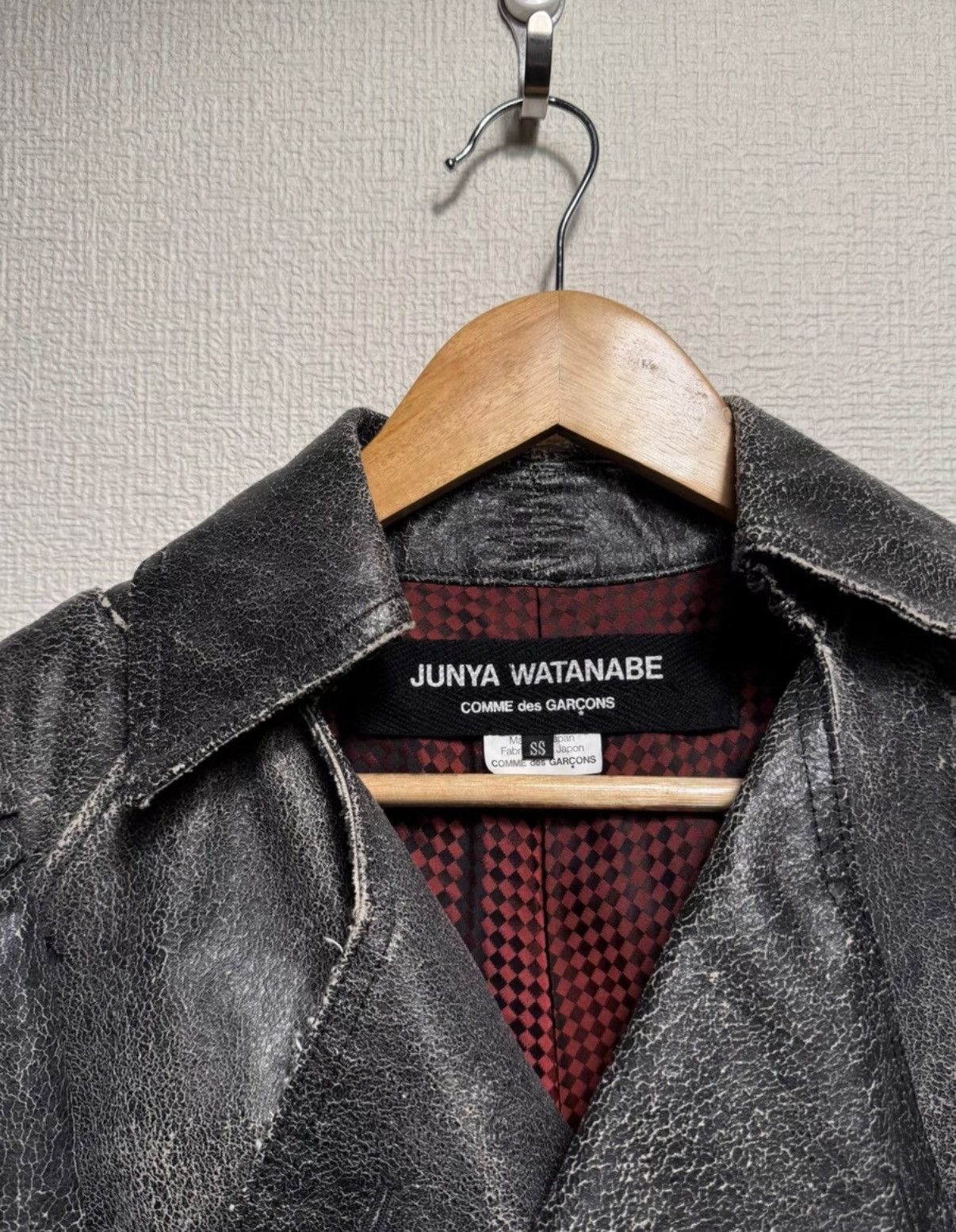 Junya Watanabe Junya WWatanab Cracked Deconstructed Faux Leather Jacket K24 Size XS / US 0-2 / IT 36-38 - 3 Thumbnail