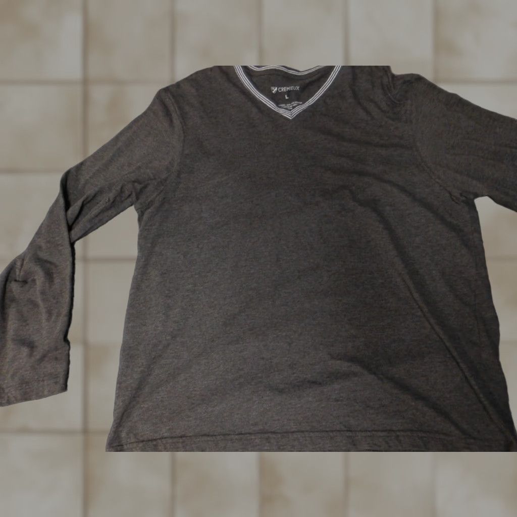 Cremieux Cremieux Mens Sweater Pullover V-Neck Long Sleeve Brown Large L Knit Cotton Polyester Stretch Button Logo UK London Modern 90s? Size US L / EU 52-54 / 3 - 1 Thumbnail