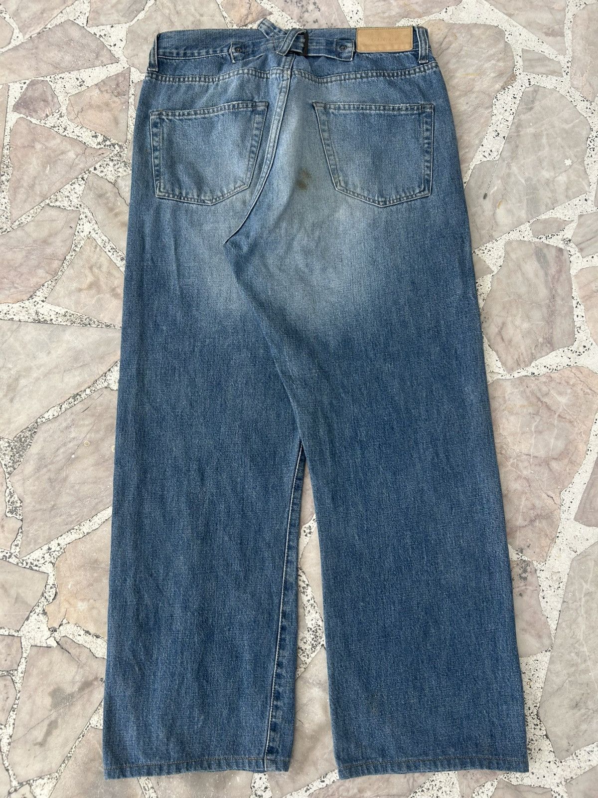 Gucci Gucci Straight Cut Buckle Back Vintage Denim Trousers Size US 30 / EU 46 - 2 Thumbnail