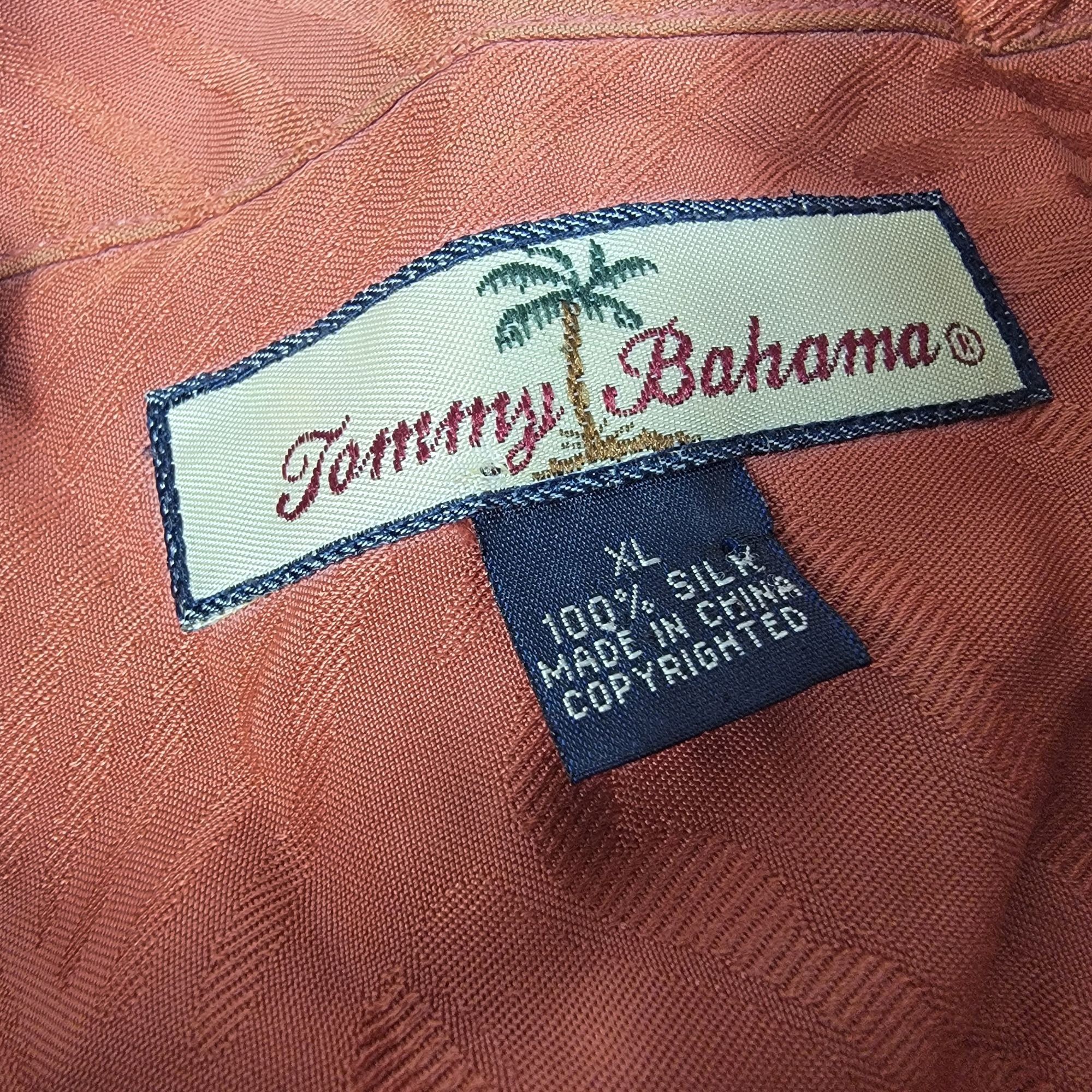 Tommy Bahama Tommy Bahama Mens XL Rust Red Silk Short Sleeve Button Up Sh Size US XL / EU 56 / 4 - 3 Thumbnail