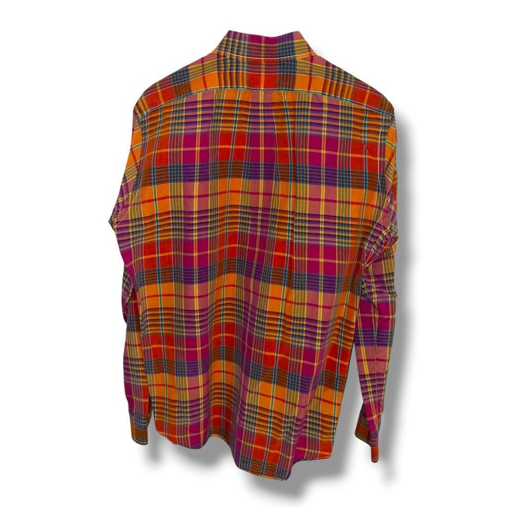 Polo Ralph Lauren Polo Ralph Lauren Orange & Pink Linen & Silk Madras Button D Size US M / EU 48-50 / 2 - 5 Thumbnail