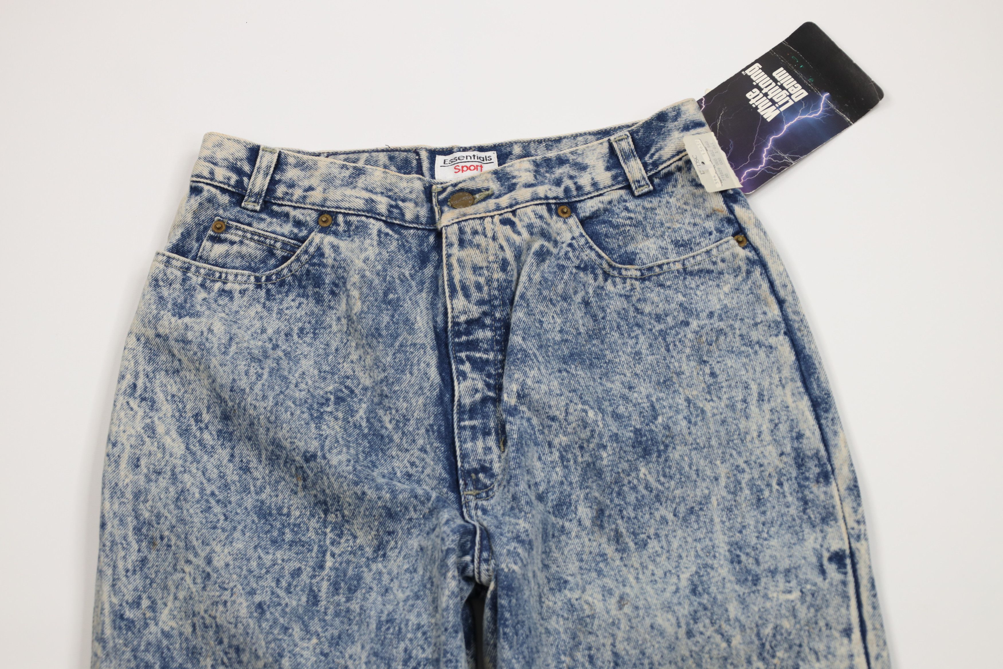 Vintage Deadstock Vintage 80s 90s Streetwear Tie Tapered Leg Jeans Size 34" / US 12 / IT 48 - 2 Thumbnail