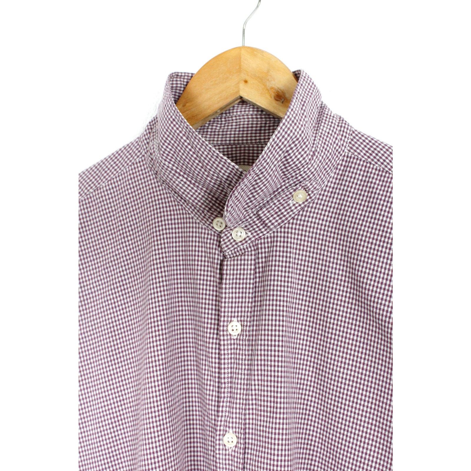 Oliver Spencer Oliver Spencer Burgundy Check Heritage Shirt Size US XL / EU 56 / 4 - 3 Thumbnail