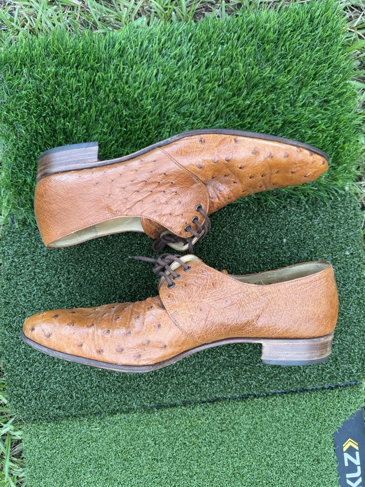 Mauri Rare Mauri for Leighton’s Italy Ostrich Leather Oxfords 11D Size US 11 / EU 44 - 6 Thumbnail
