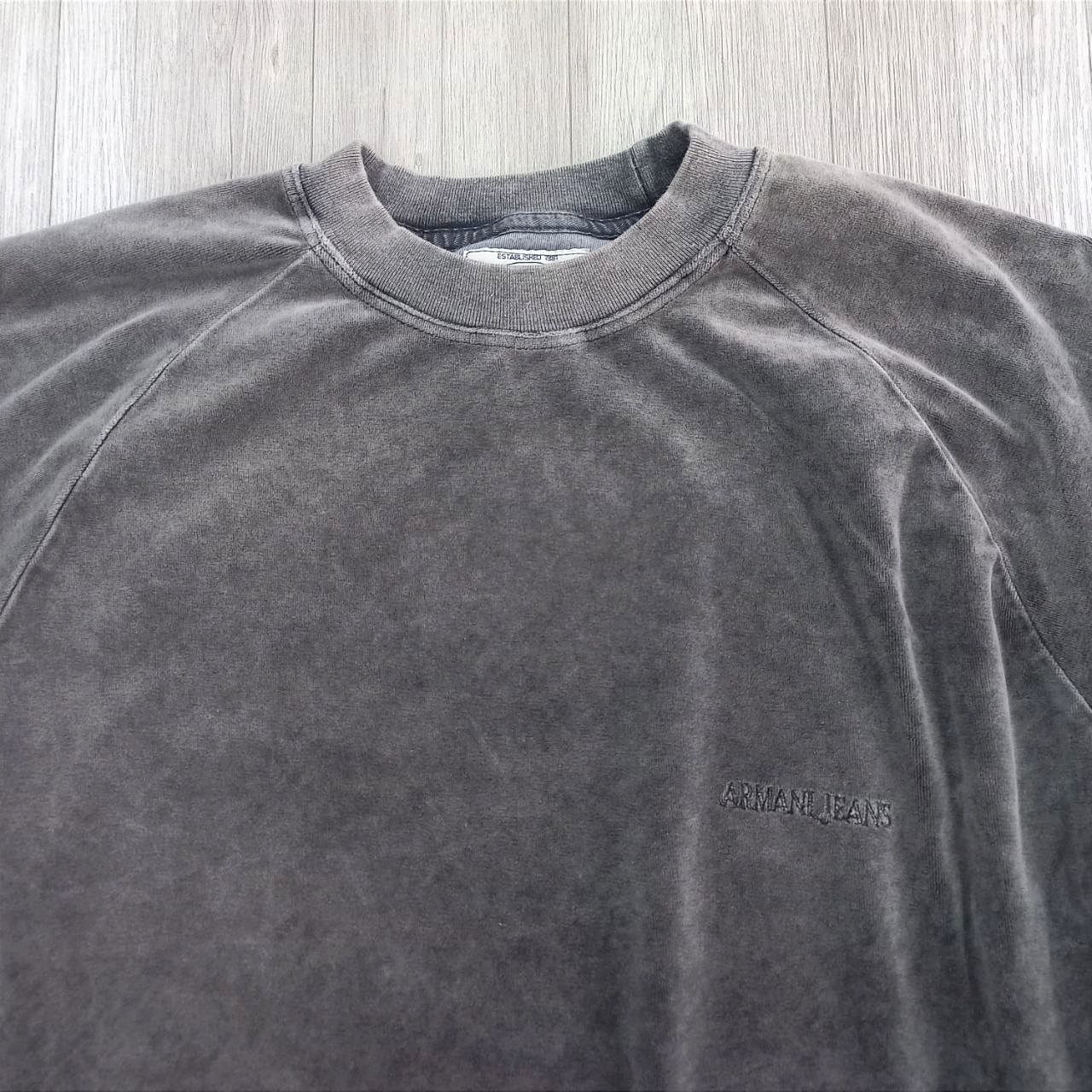 Armani Vintage ARMANI JEANS MISURA Velvet Sweatshirt Size US XL / EU 56 / 4 - 6 Thumbnail