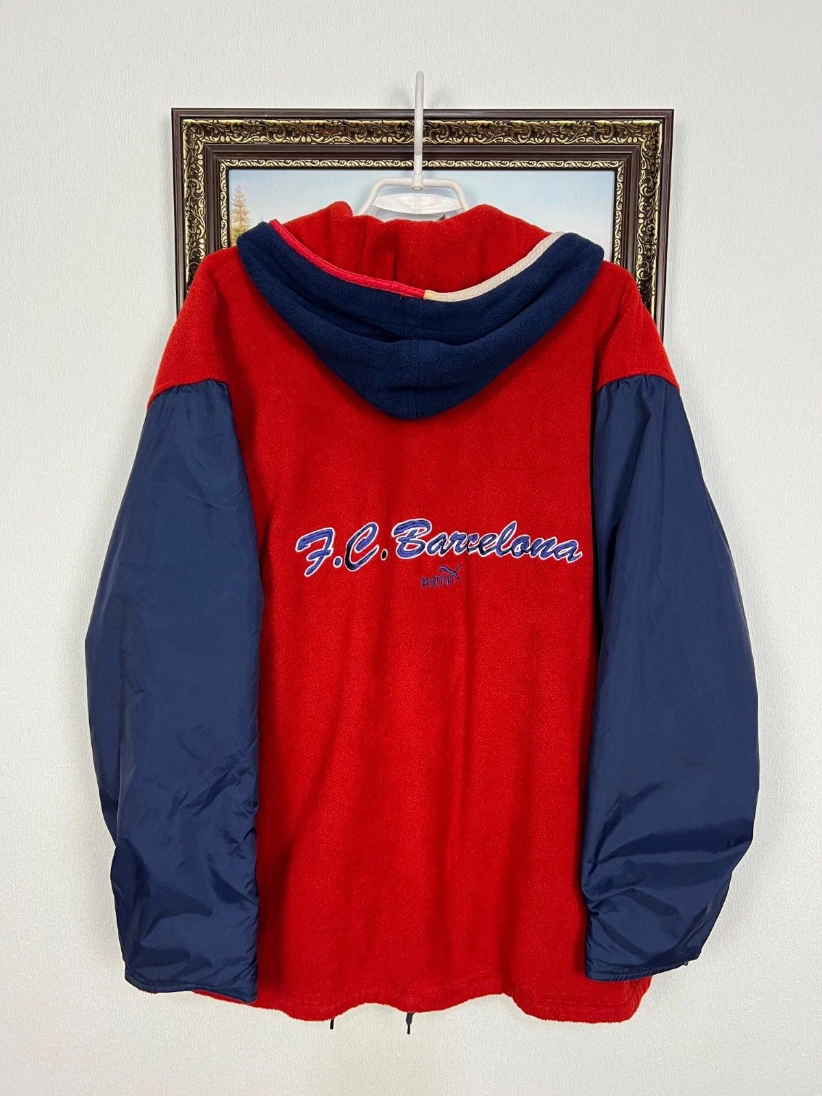 Puma Vintage 90's Puma Barcelona Polar Jacket Two Sided Rare Size US XL / EU 56 / 4 - 6 Thumbnail