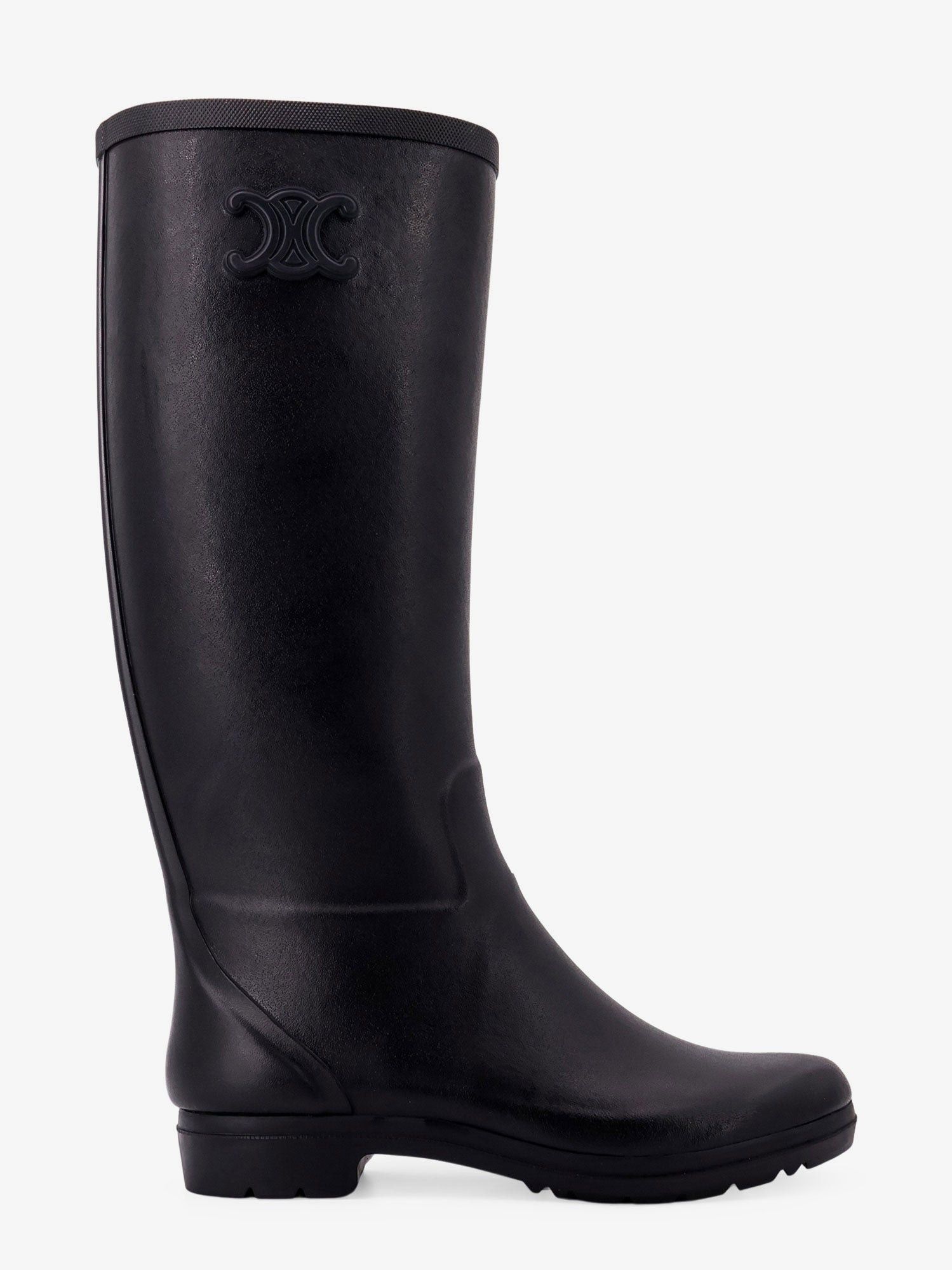 Celine MID CELINE RAIN BOOTS in RUBBER AND CALFSKIN | Grailed