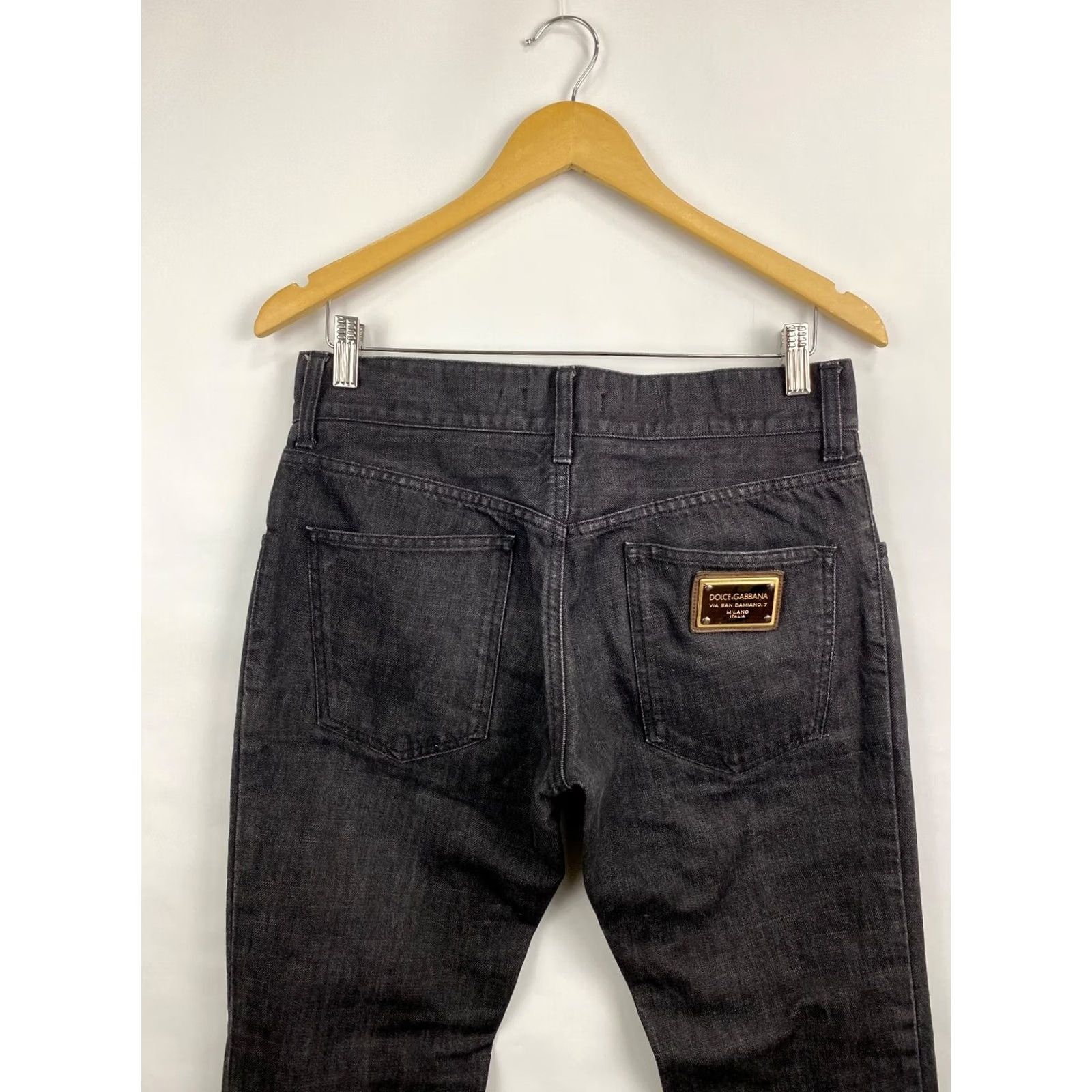 Dolce & Gabbana Dolce&Gabbana Jeans Women’s Denim Slim Retro Y2K Black 44 45 XS Black Women’s Skinny Retro Denim Jeans Size 30" / US 8 / IT 44 - 4 Thumbnail