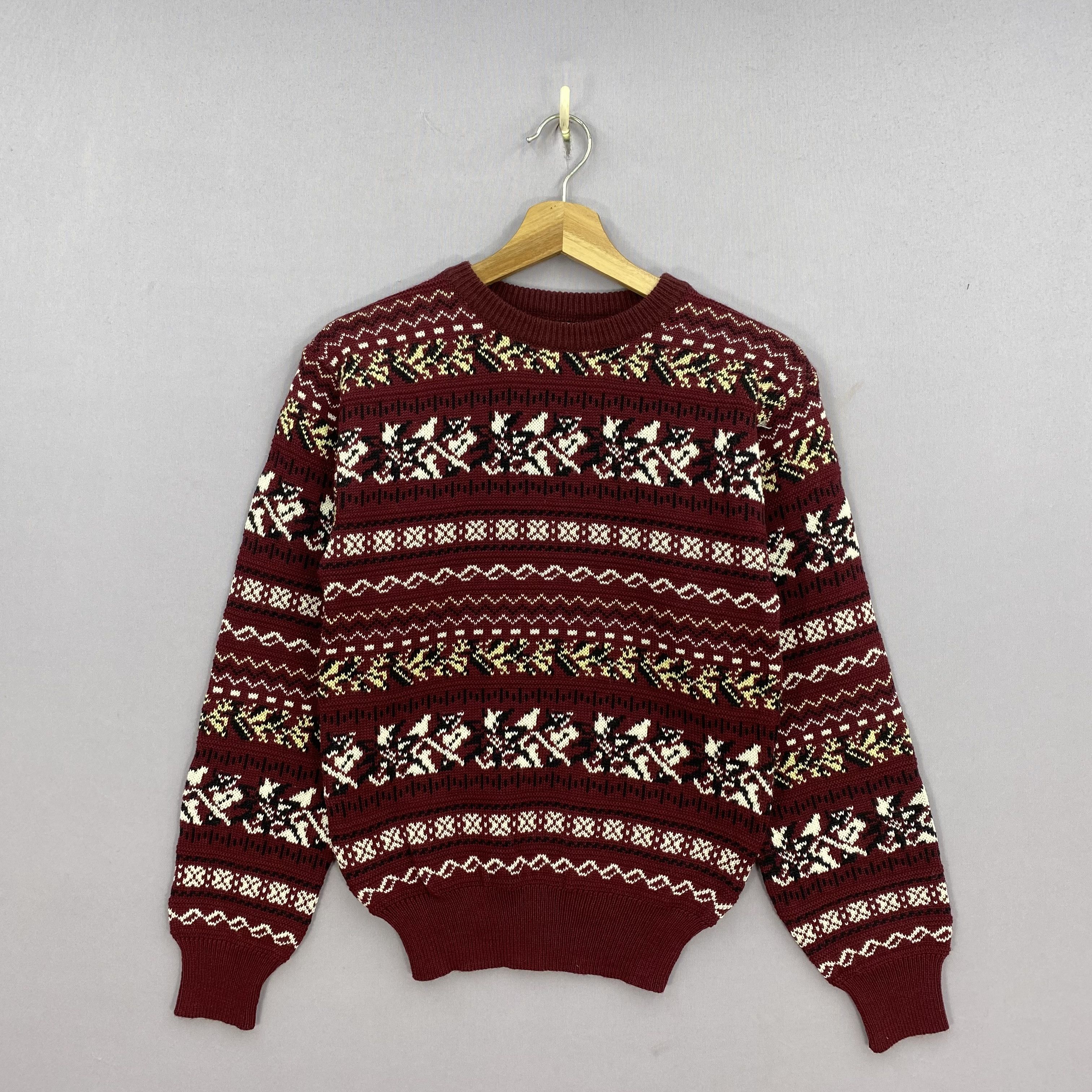 Vintage Vintage 90s Fair Isle Knit Wool Sweater Japan Made Jumper Size XXS / US 00 / IT 34 - 2 Thumbnail