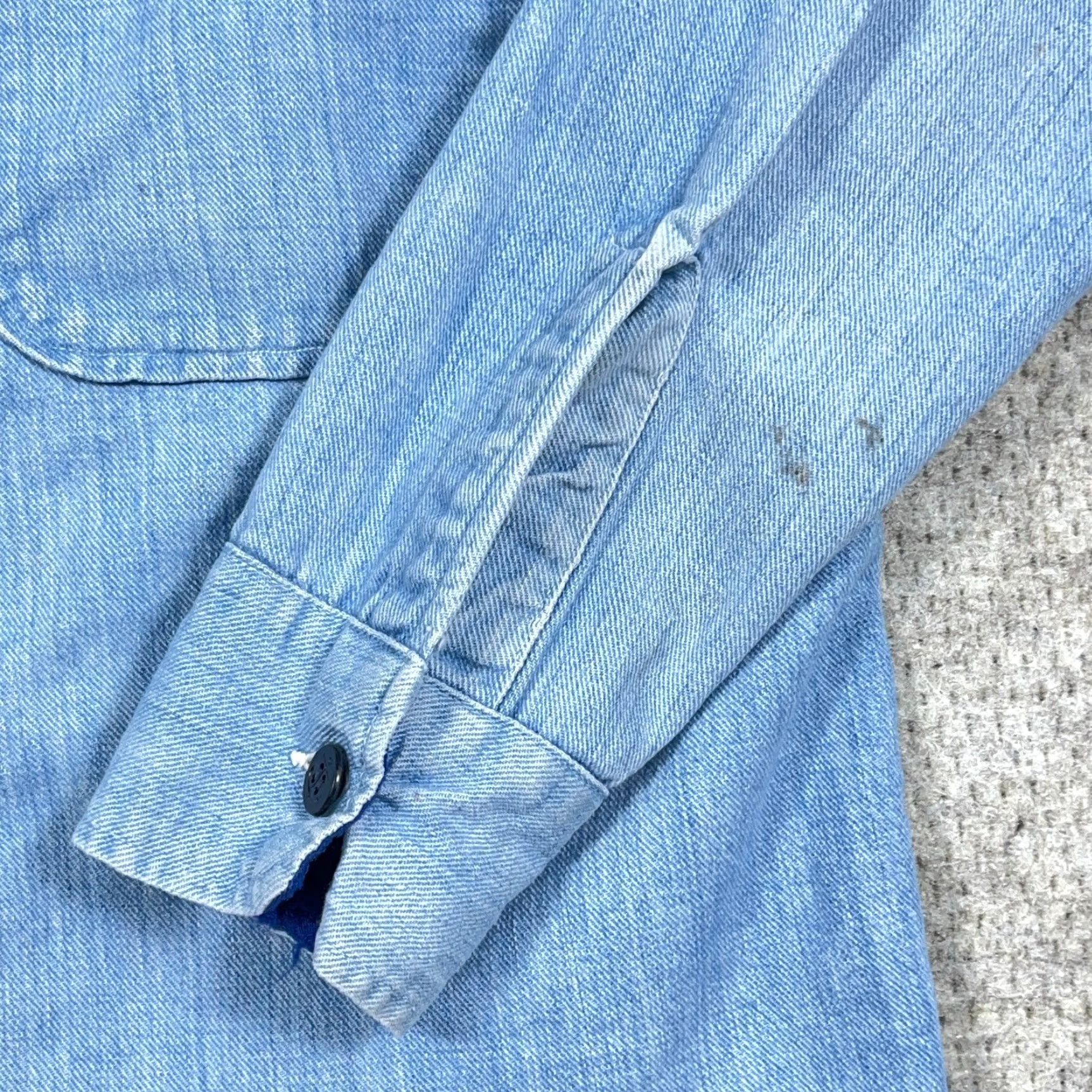 Madewell VINTAGE Madewell Denim Men Large Blue Jean Sanforized Button Up 70s 80s Faded Size US 33 - 4 Thumbnail