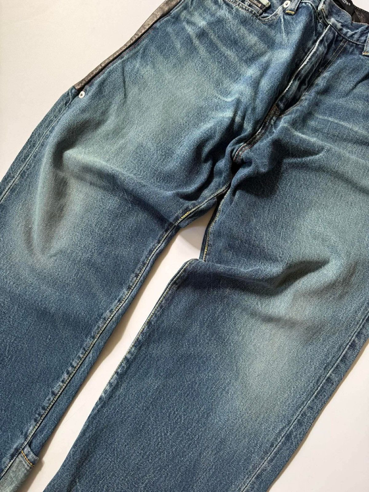 Undercover Undercover - Switching Leather Denim Pants Size US 29 - 5 Thumbnail