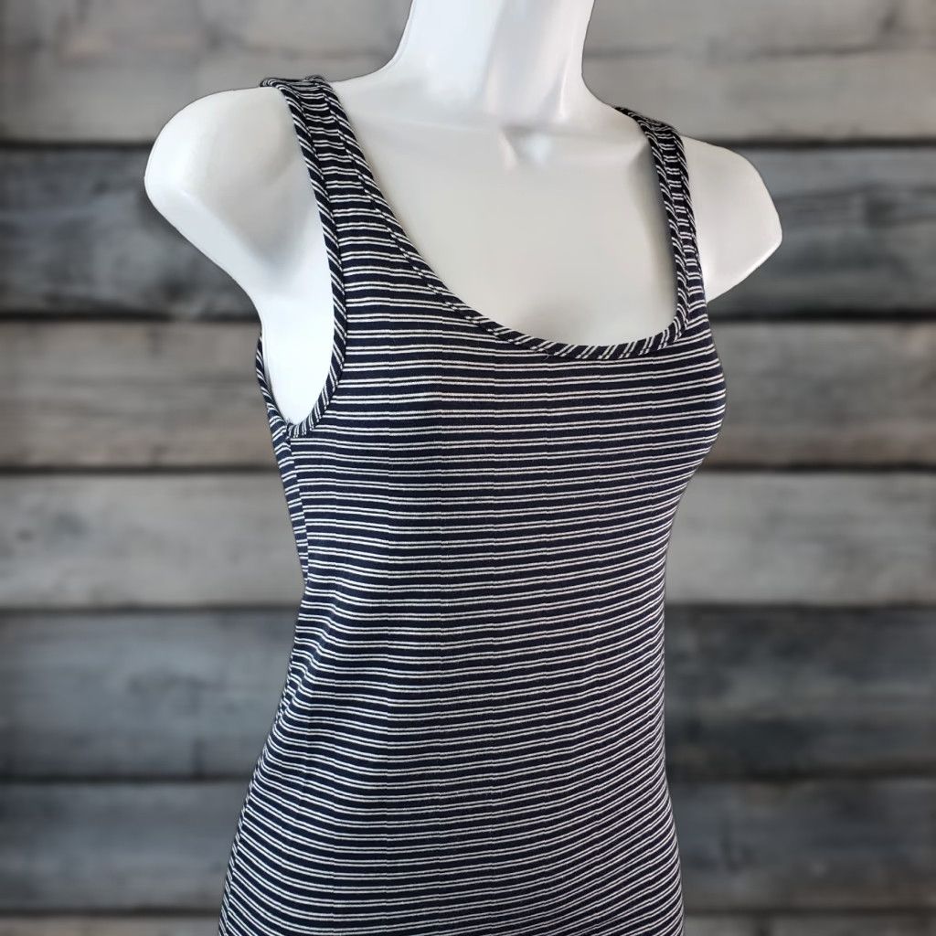 Vintage Isabel Maternity Womens Tank Top Sz Small Blue White Striped Scoop Neck Shirt Size S / US 4 / IT 40 - 1 Thumbnail