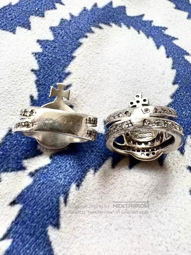 Vivienne Westwood Vivienne Westwood size XS Vintage Silver Saturn Ring with D Size ONE SIZE - 3 Thumbnail