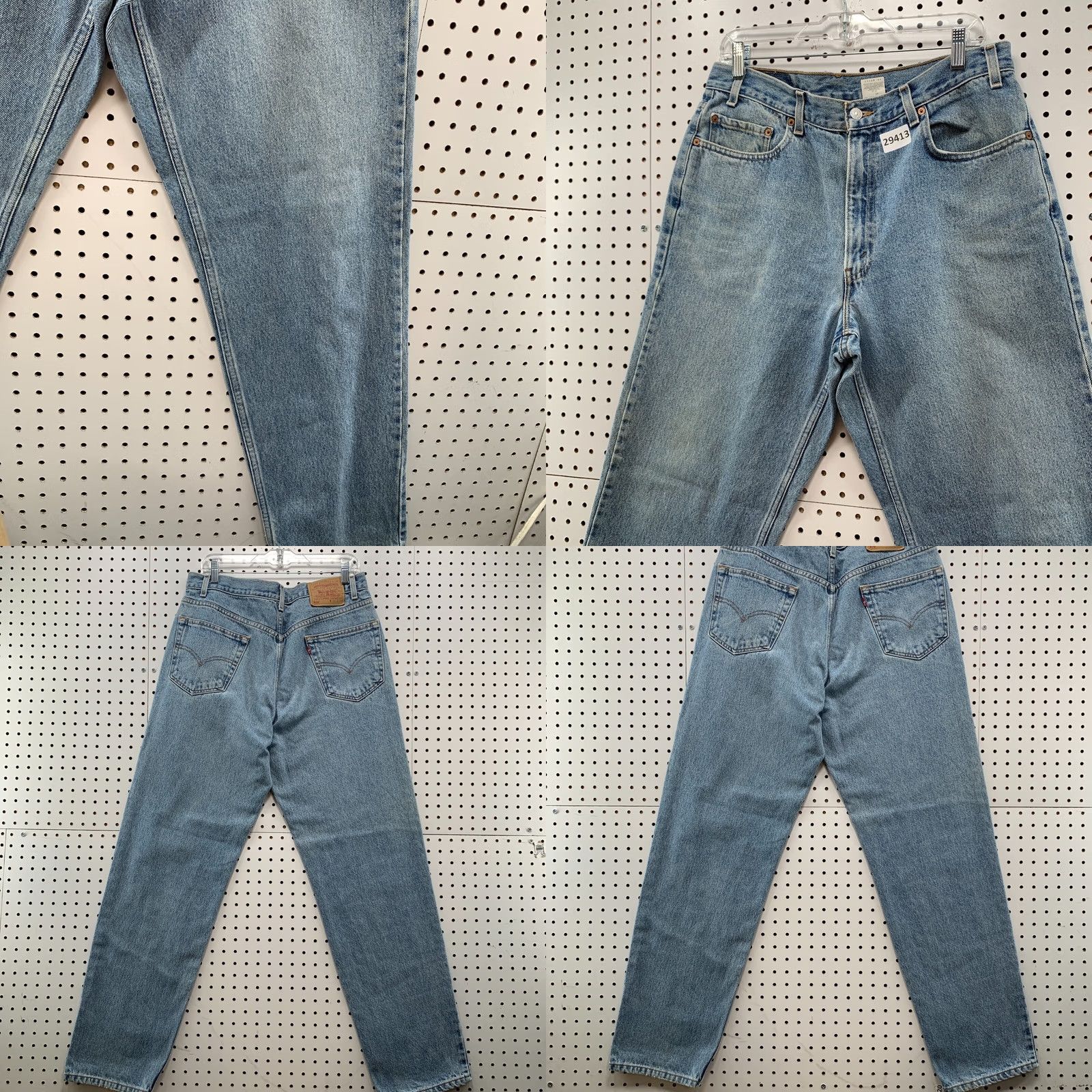 Levi's VINTAGE Levi's 550 Jeans Mens 34 Regular Blue Light Wash 90s Denim Straight 34x33 Inseam Mens Size US 34 / EU 50 - 8 Thumbnail