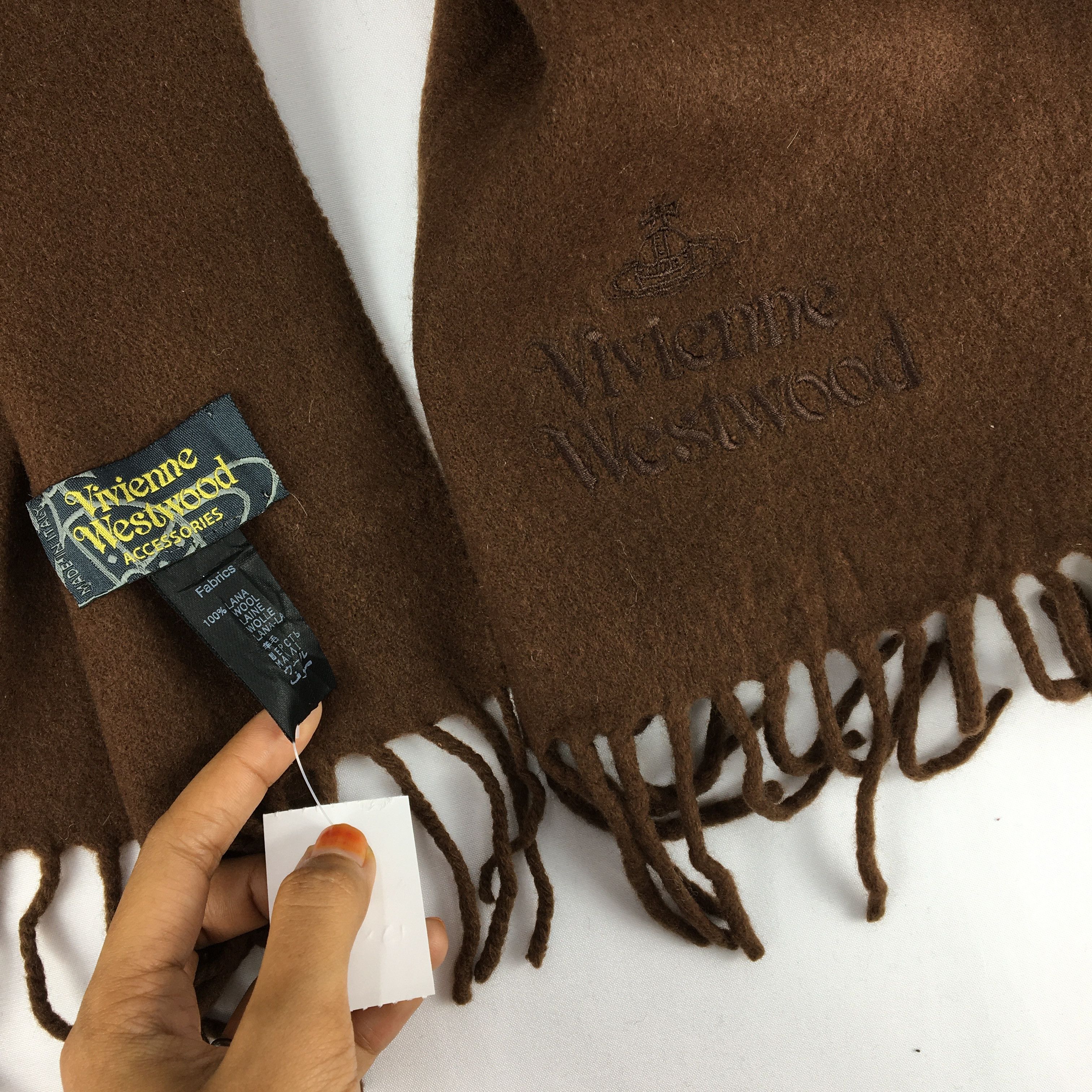 Vintage × Vivienne Westwood VIntage Vivienne Westwood Scarf Muffler Orbs Wool Scarves Size ONE SIZE - 4 Thumbnail