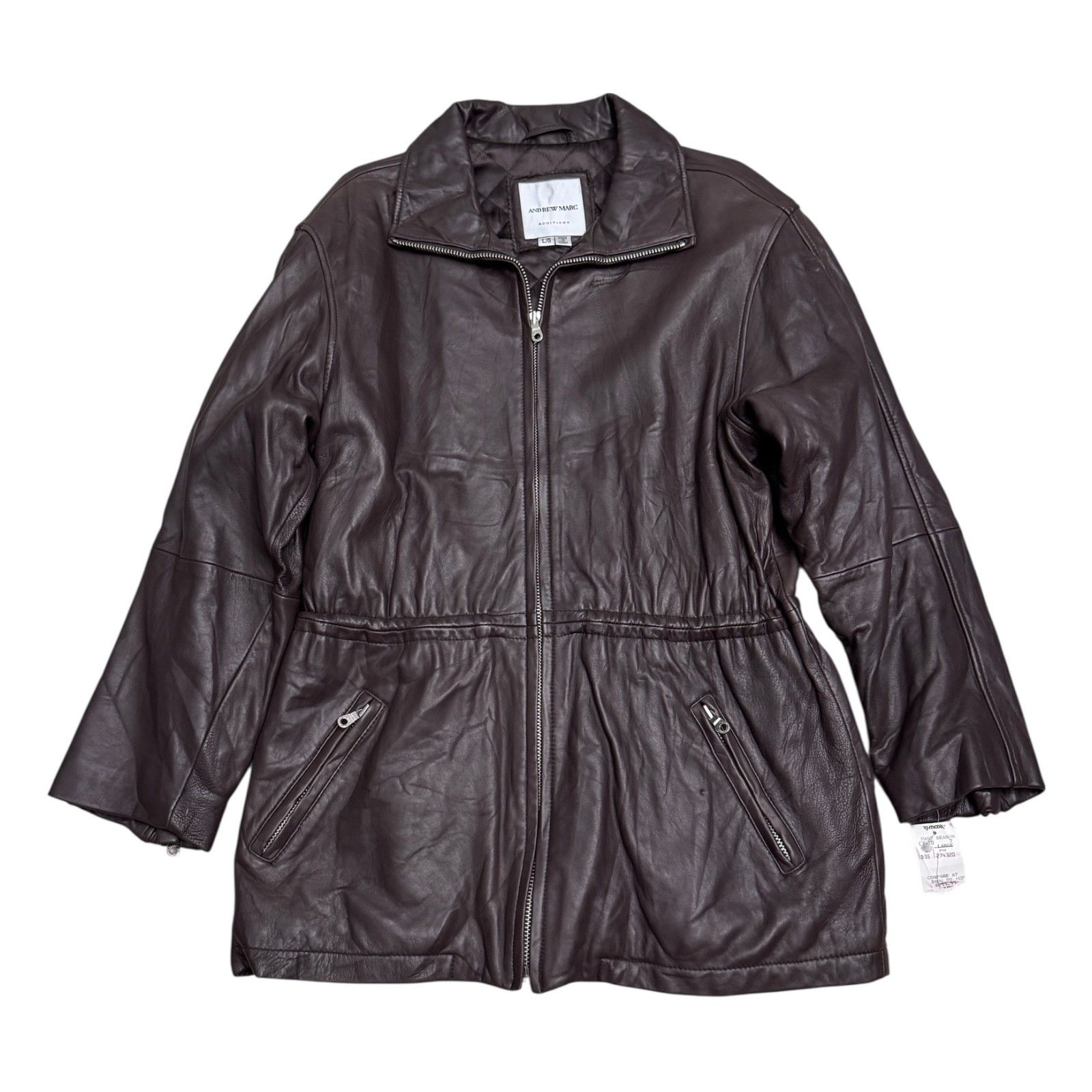 Andrew Marc ANDREW MARC LEATHER Luxury Designer Business Coat Large Size US L / EU 52-54 / 3 - 1 Thumbnail