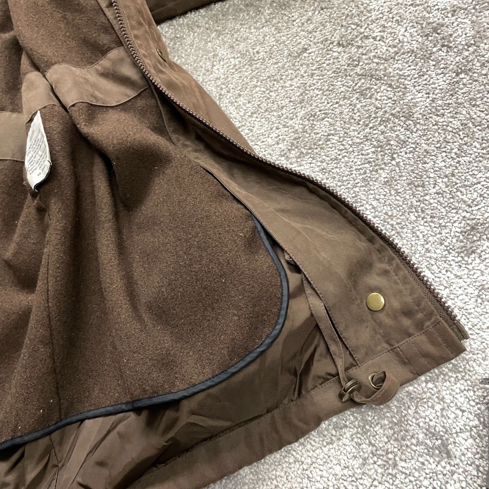 Vintage F.S. Limited Vintage Jacket Womens Petite Medium Brown Full Zip Hoodie Outdoor Jacket/Coat Size M / US 6-8 / IT 42-44 - 5 Thumbnail