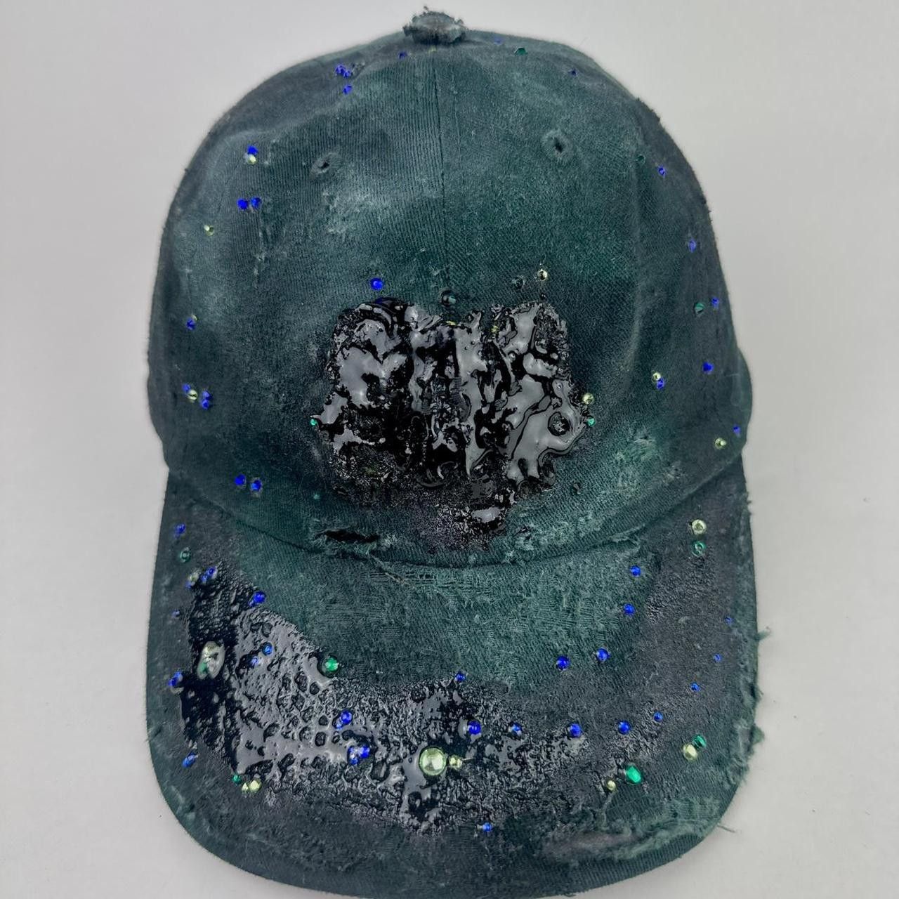Other ASTROBOI* '818' Green Rhinestone Resin Hat Size ONE SIZE - 1 Thumbnail