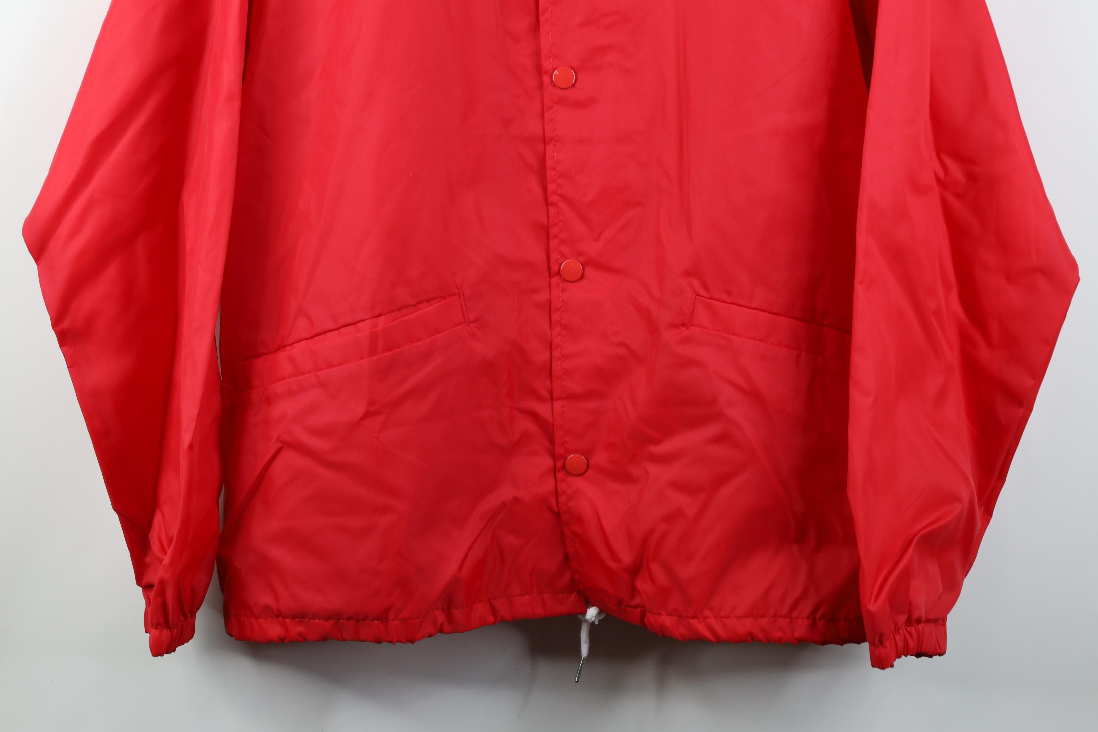 Vintage Vintage 70s Streetwear Coaches Windbreaker Jacket USA Red Size US XL / EU 56 / 4 - 3 Thumbnail