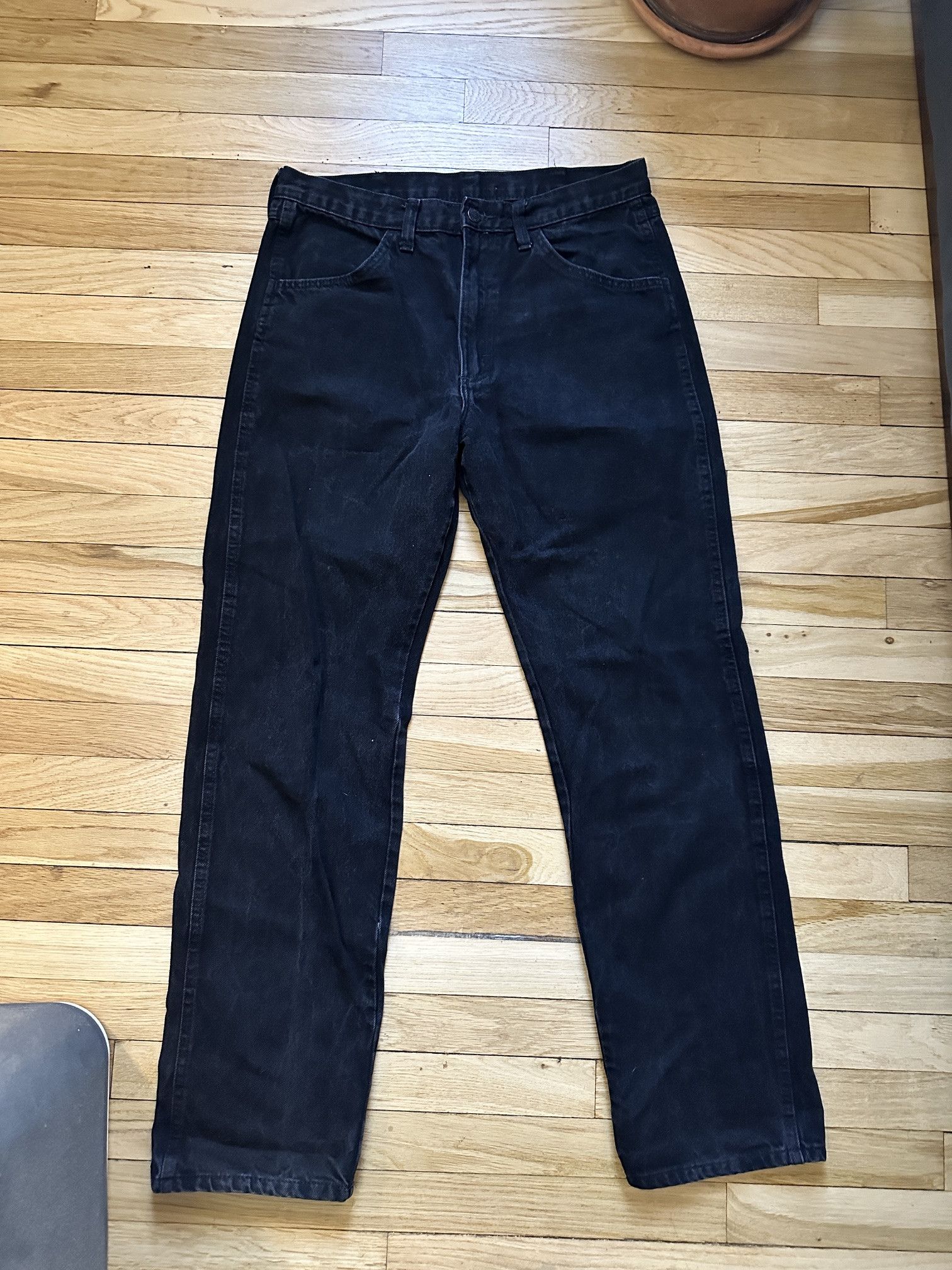 Rustler RUSTLER BLACK STRAIGHT LEG JEANS IN Size Measured 34X31 Size US 34 / EU 50 - 1 Thumbnail