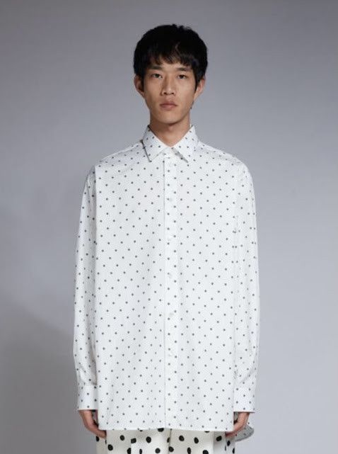Marni o1w1db10824 Polka Dots Shirt in White Size US M / EU 48-50 / 2 - 2 Thumbnail
