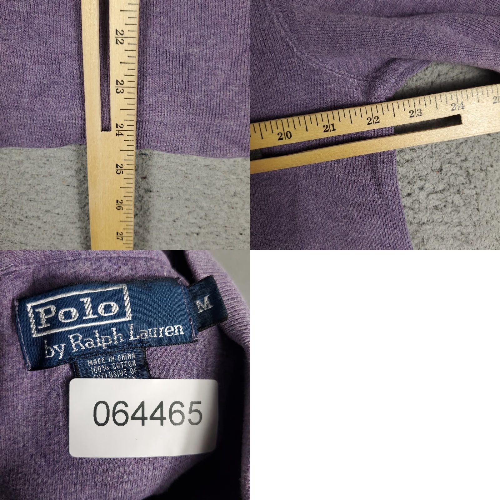 Ralph Lauren Ralph Lauren Sweater Mens Medium Purple 1/4 Zip Pullover Knit Logo Mock Neck Classic Size US M / EU 48-50 / 2 - 8 Thumbnail