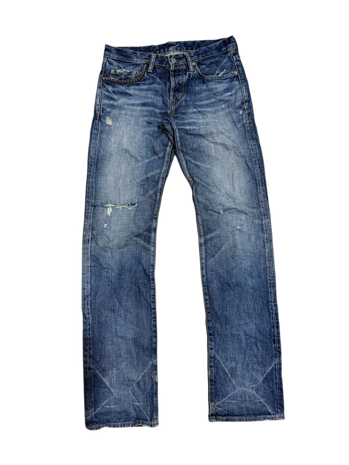Hysteric Glamour HYSTERIC GLAMOUR DISTRESSED STYLE JEANS Size US 30 / EU 46 - 1 Thumbnail