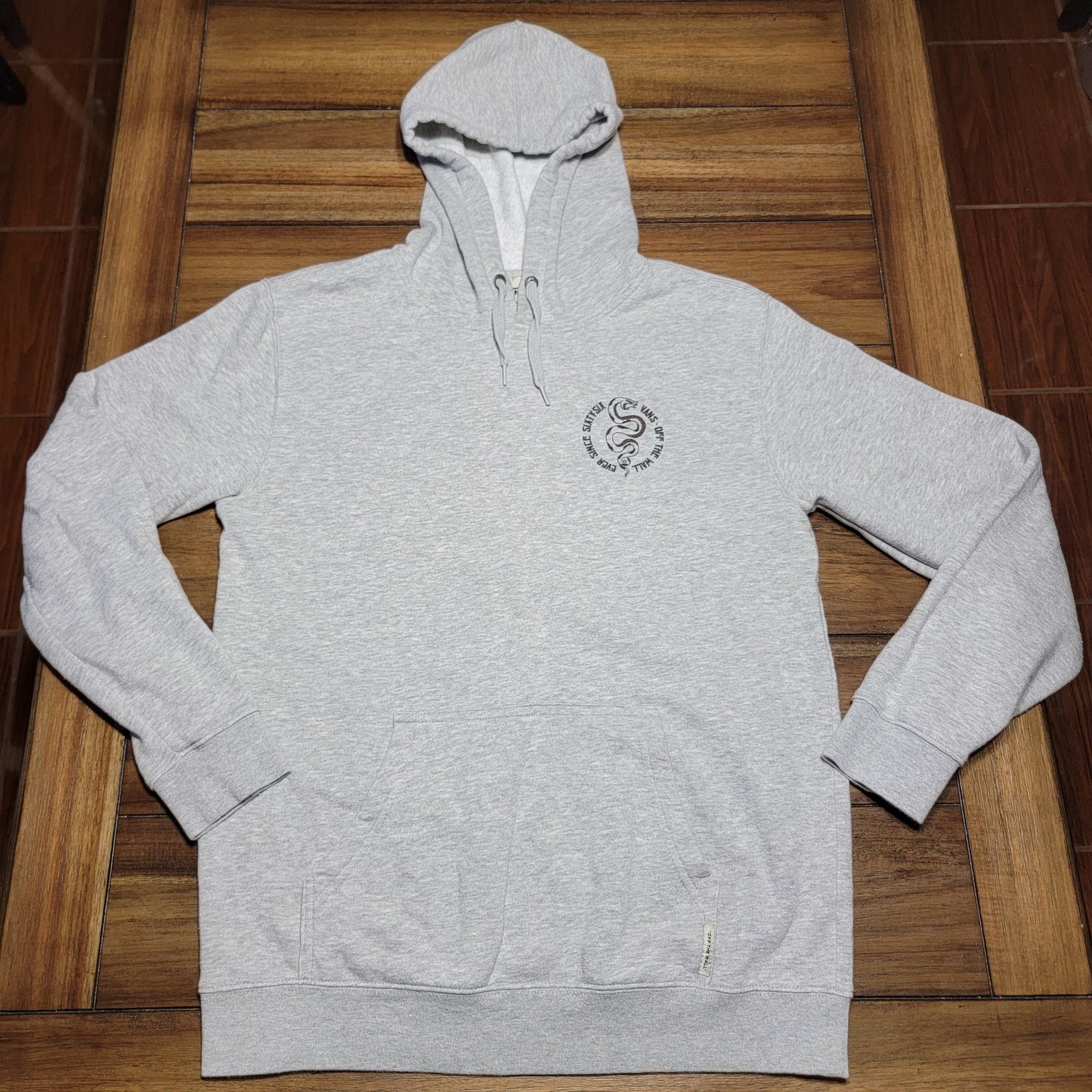 Vans VANS LS Grey Unisex Hoodie Snake Graphic - Size Medium Size US M / EU 48-50 / 2 - 3 Thumbnail