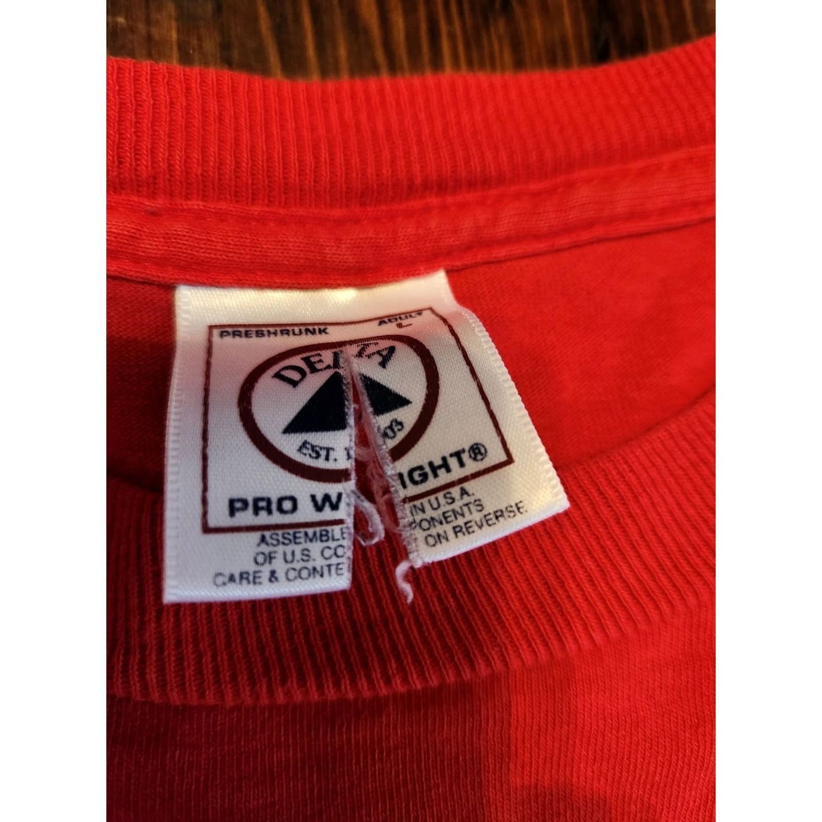 Delta VINTAGE Michigan Floral Graphic Souvenir Red T Shirt Size Large Size US L / EU 52-54 / 3 - 2 Thumbnail