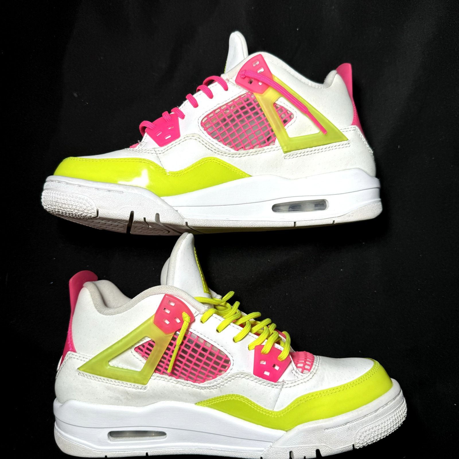 Jordan Brand × Nike Size 5.5 - Nike Air Jordan 4 Retro GS Lemon Venom 2020 Shoes Size US 5.5 / EU 38 - 2 Thumbnail