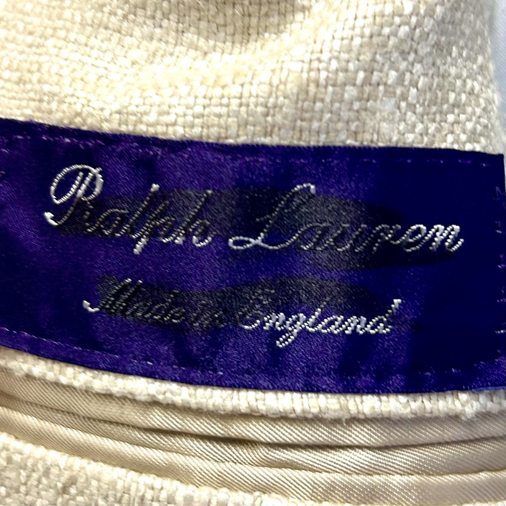 Ralph Lauren Ralph Lauren PURPLE LABEL Cream Sport Coat 3 BTN Jacket Size 44R - 6 Thumbnail