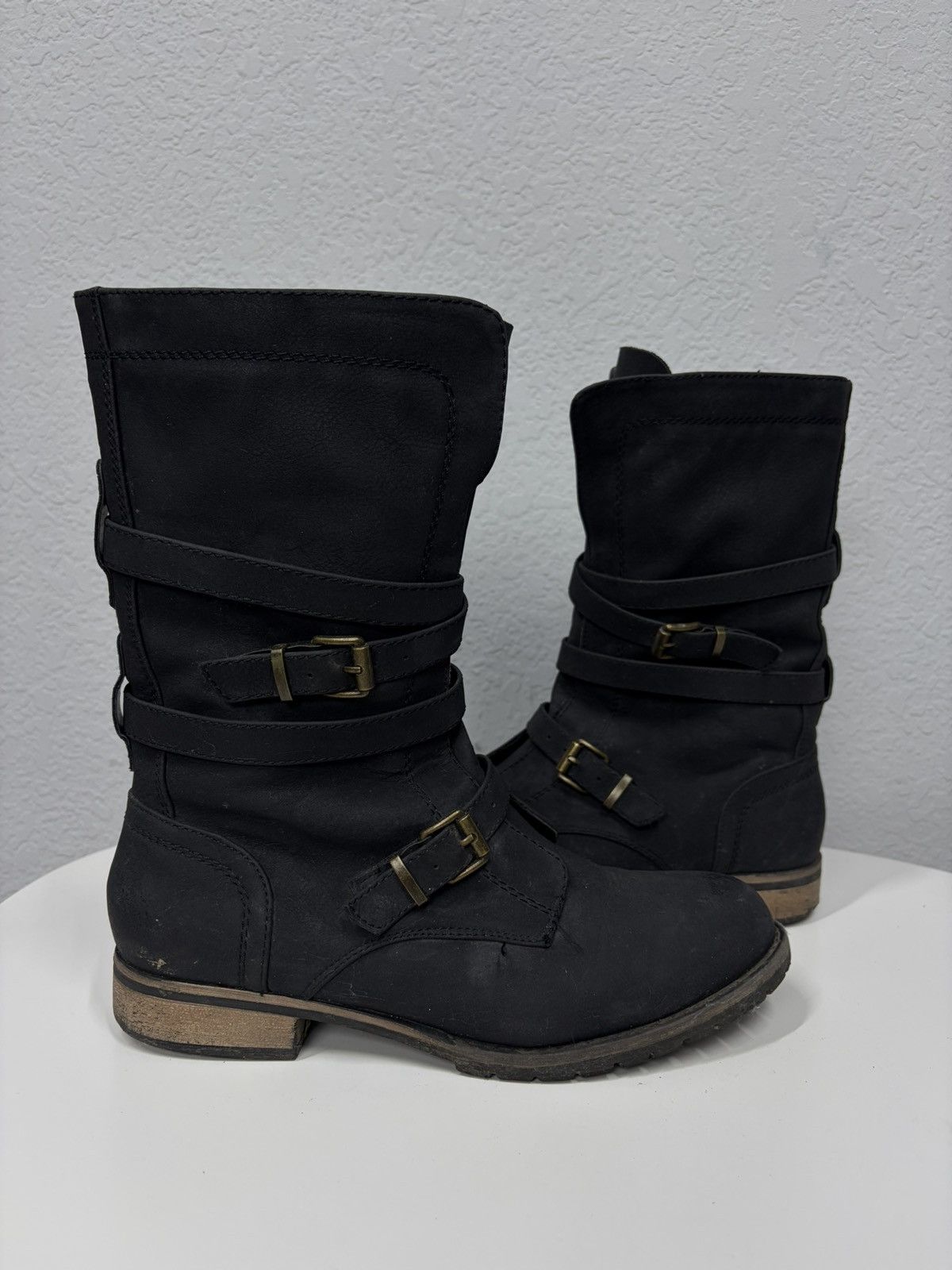 If Six Was Nine Vintage Italian AS 98 Rick Owens Style Leather Biker Boots Size US 8 / EU 41 - 5 Thumbnail