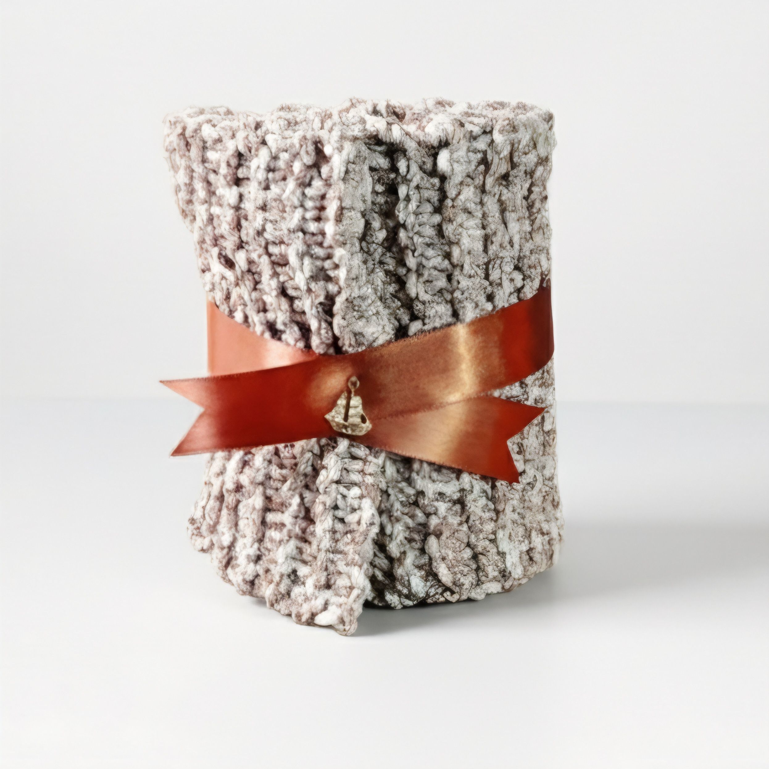 Other Handknit 74x5.5" Scarf Knit Burgundy Beige Chenille Soft Size ONE SIZE - 8 Thumbnail