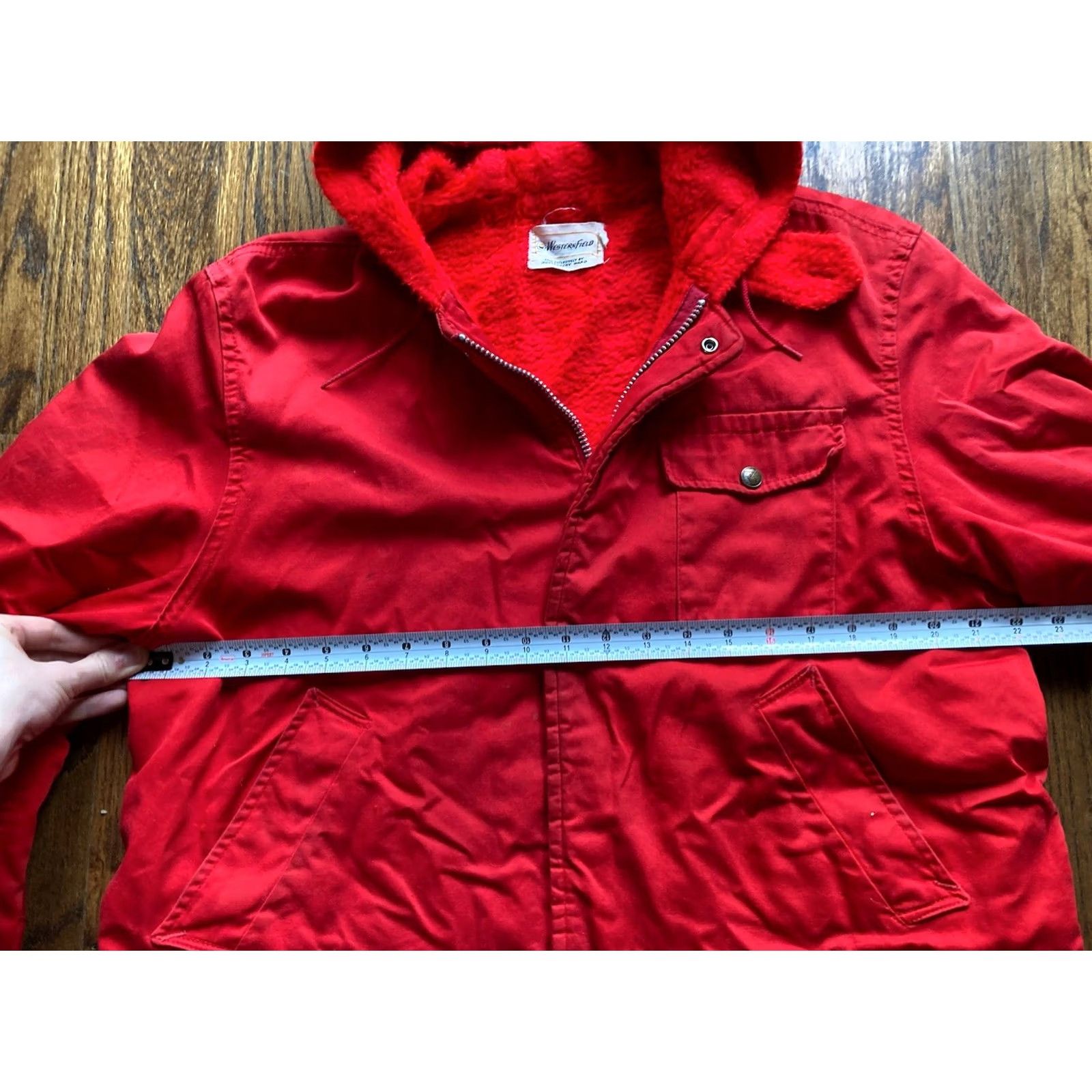 Vintage VINTAGE Western Field Jacket Mens Medium Red Hooded Fuzzy Lined 60s Size US M / EU 48-50 / 2 - 7 Thumbnail
