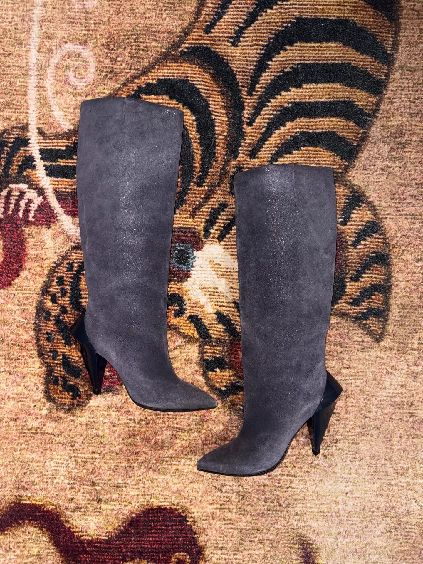 Maison Margiela Maison Margiela Dark Gray Suede Cut Stiletto Heel Boot 37-38 Size US 6.5 / IT 36.5 - 3 Thumbnail