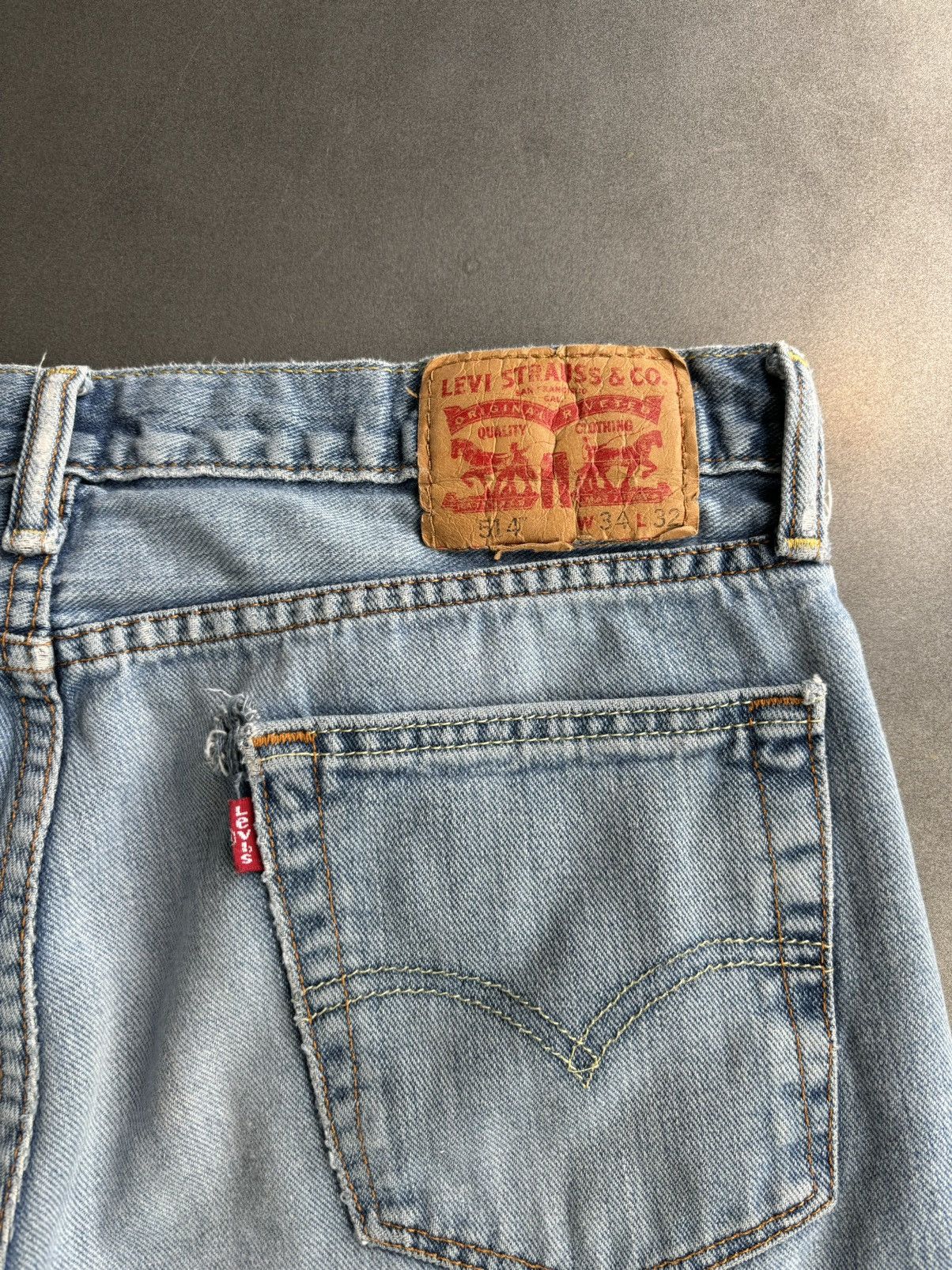 Levi's × Vintage Levis Cut Off Jean Shorts Levis Jorts Cutoffs Red Tab 514 33 Size US 33 - 5 Thumbnail