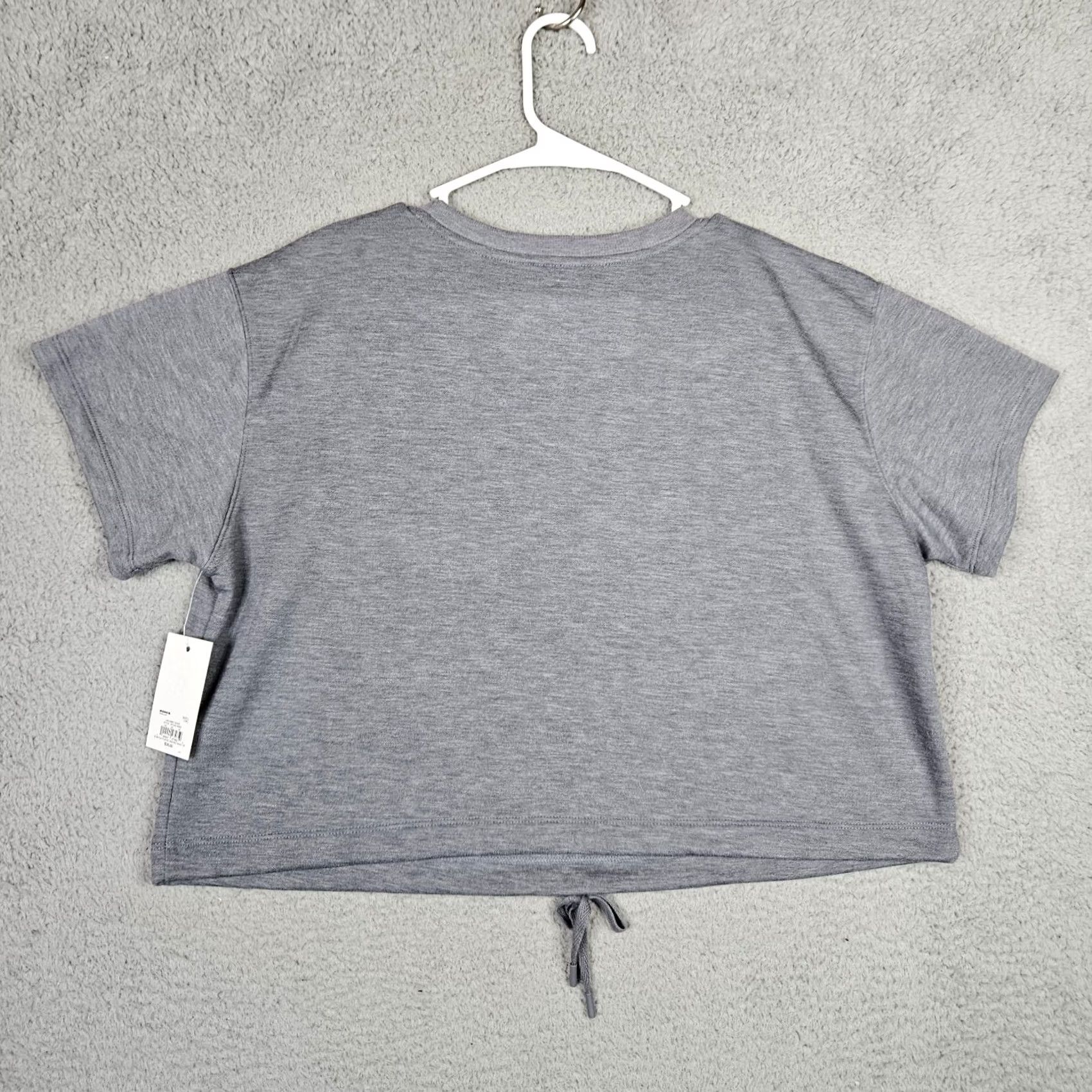 Tek Gear TEK GEAR On-the-Go Gear Women's Gray Short Sleeve Cropped Tee Size L Size 36" / US 14 / IT 50 - 5 Thumbnail