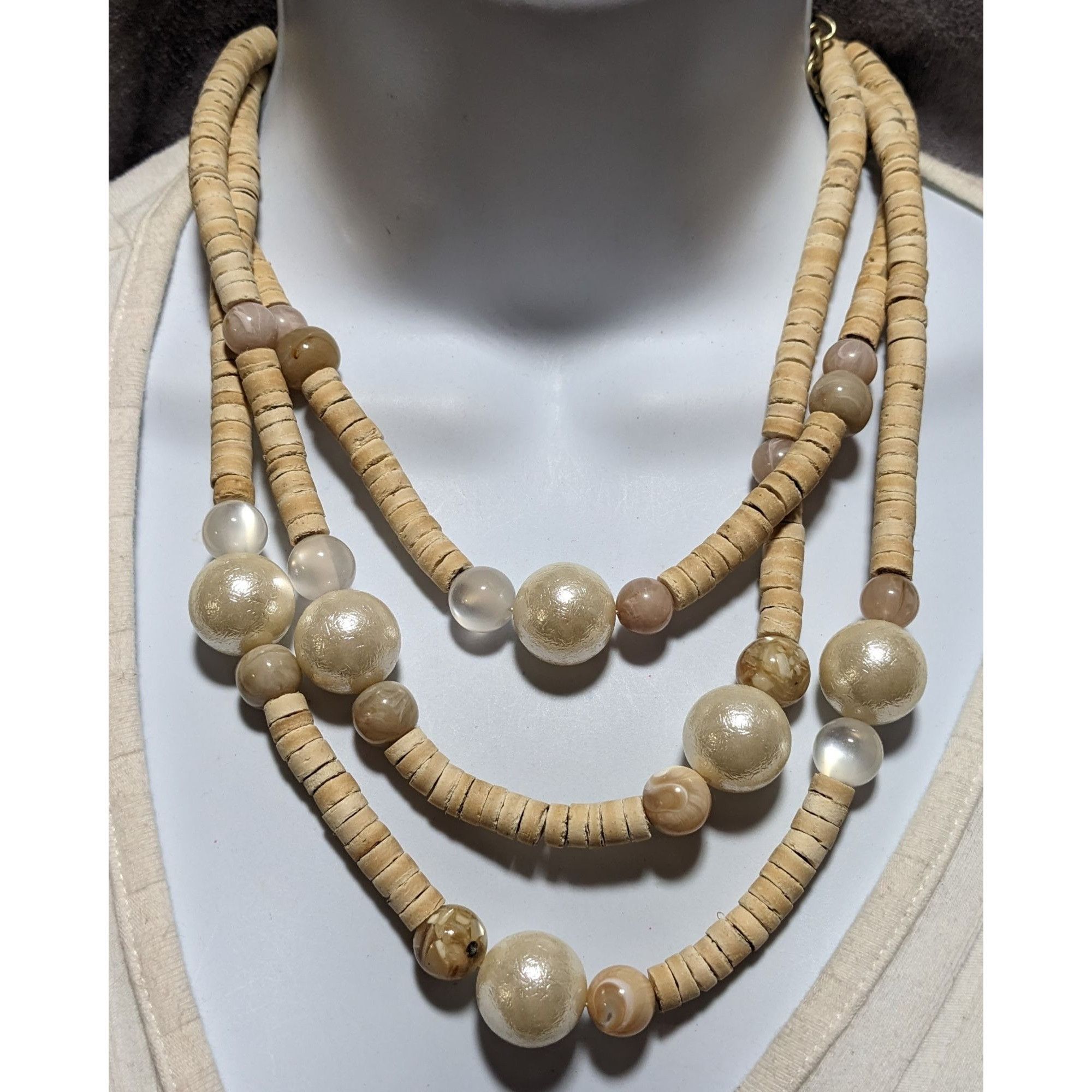 Chicos Chico's Wood Bubble Necklace Size ONE SIZE - 4 Thumbnail