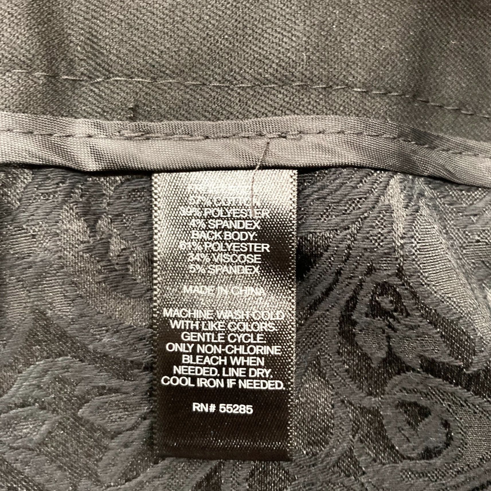 Express Express Columnist Ankle Pants Women's 00 Black Damask Stretch Career Office NWT Size 27" / US 4 / IT 40 - 7 Thumbnail