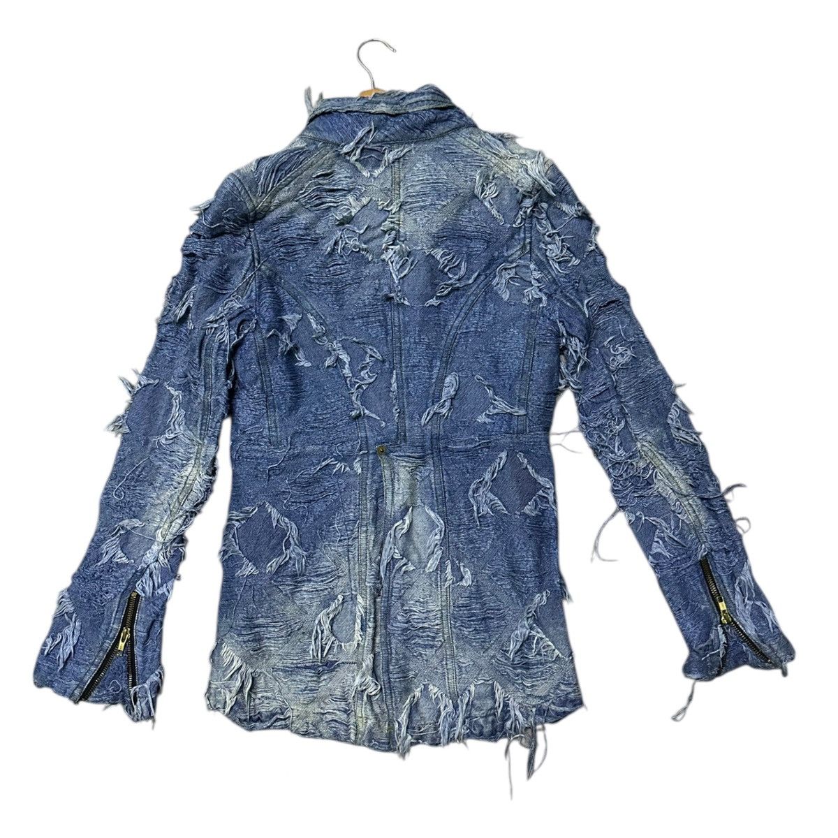 Japanese Brand Ventriloquist patchwork distressed denim jacket Size S / US 4 / IT 40 - 9 Thumbnail
