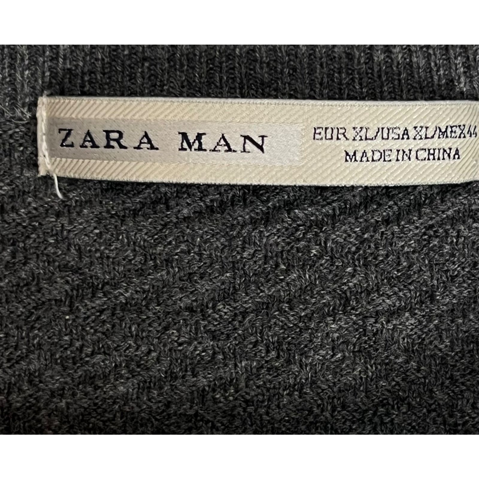 Zara Zara Man Sweater XL Striped Gray Long-Sleeve Knit Pullover Size US XL / EU 56 / 4 - 3 Thumbnail