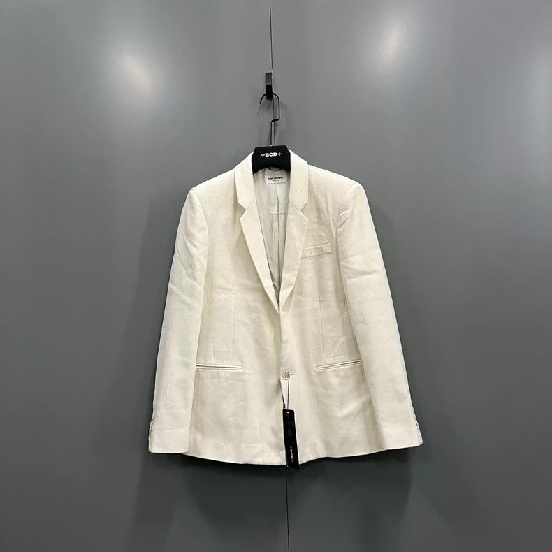 Saint Laurent Paris Saint Laurent Beige Suit Jacket Size 50 Size US M / EU 48-50 / 2 - 1 Thumbnail